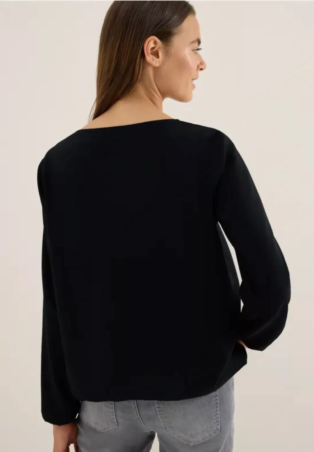 Bluse in Unifarbe günstig online kaufen
