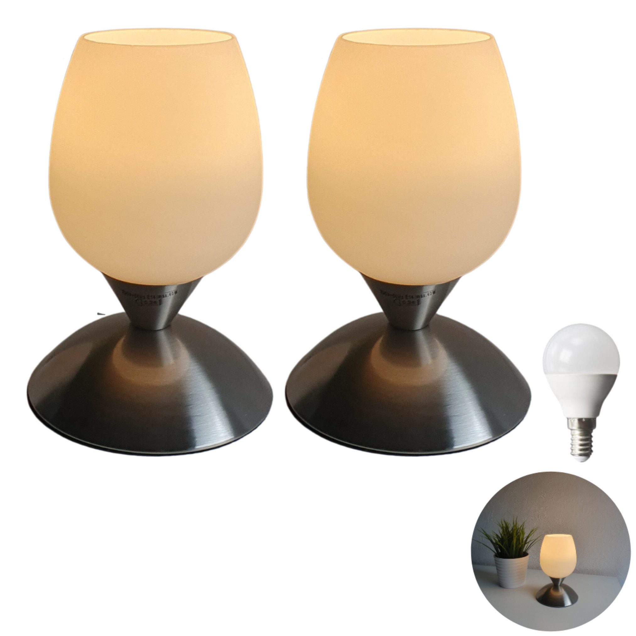 Lichthandel Hoch LED Tischleuchte Nachttischlampe Nachttischleuchte günstig online kaufen