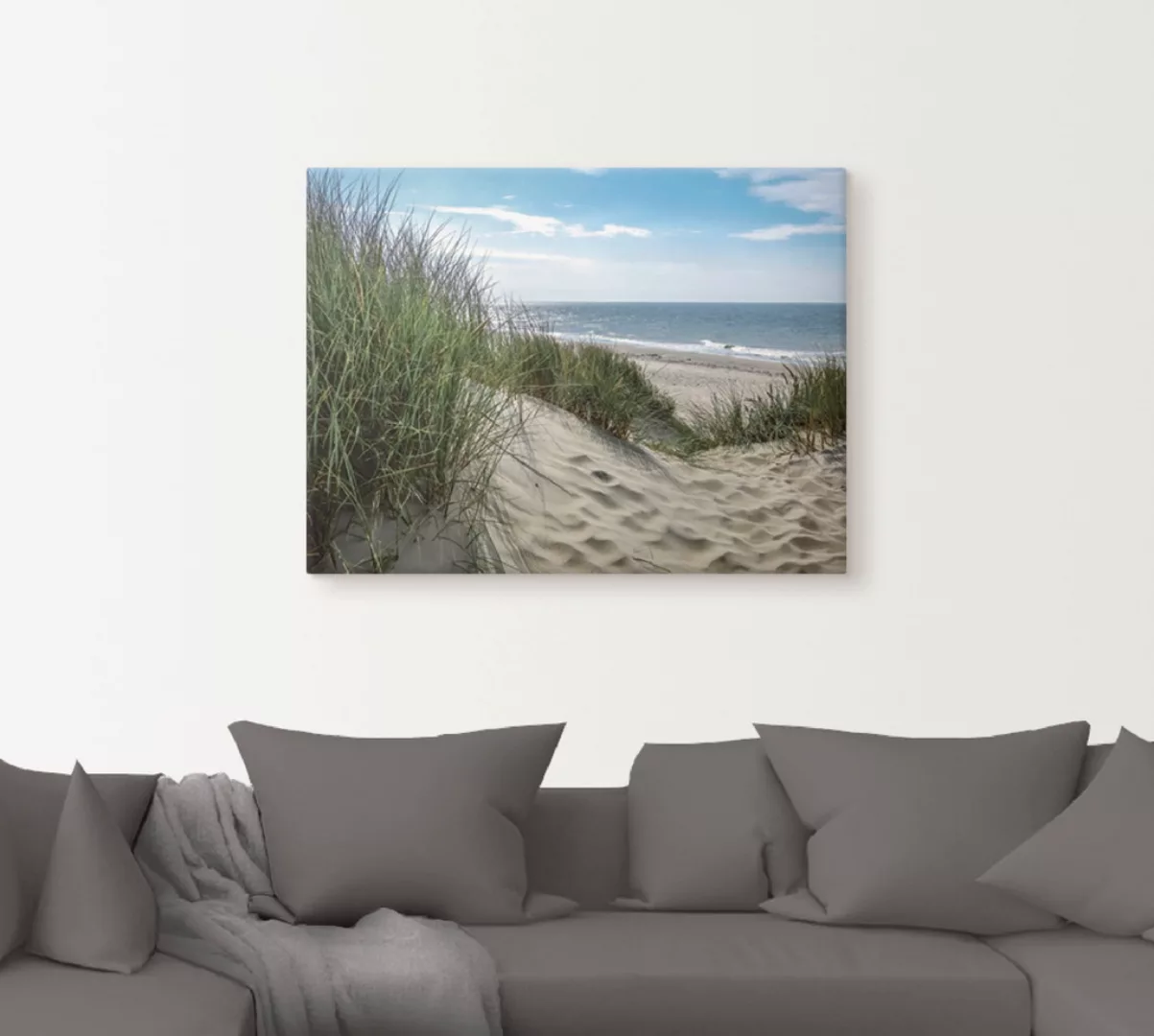 Artland Wandbild »Dünenlandschaft im Sommer an der Nordsee«, Strand, (1 St. günstig online kaufen