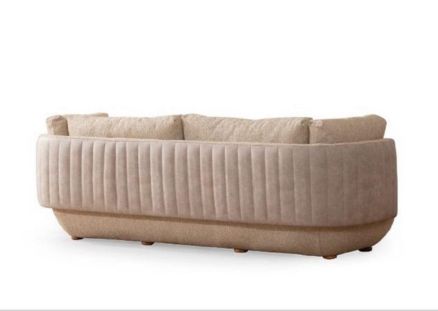 JVmoebel 3-Sitzer Hellbeiges Polstersofa Wohnzimmer Einrichtung Designer 3- günstig online kaufen