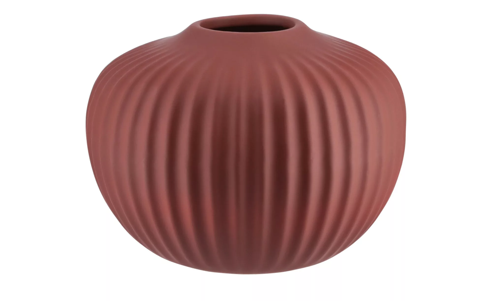 Vase ¦ rot ¦ Steinzeug ¦ Maße (cm): H: 11  Ø: 15 Accessoires > Vasen - Höff günstig online kaufen