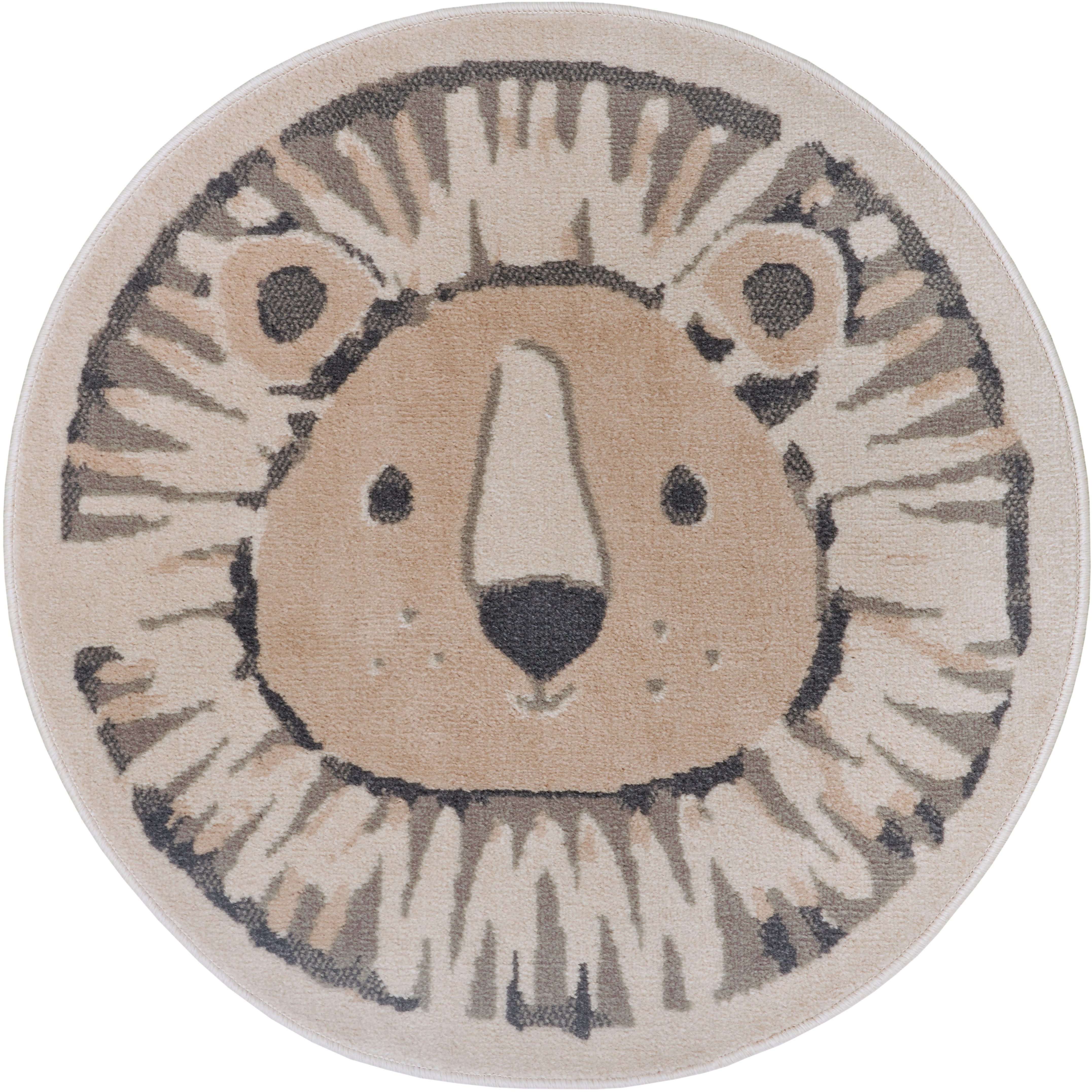 HANSE Home Kinderteppich »Adventures Lion«, rund, 8 mm Höhe, Spielteppich, günstig online kaufen