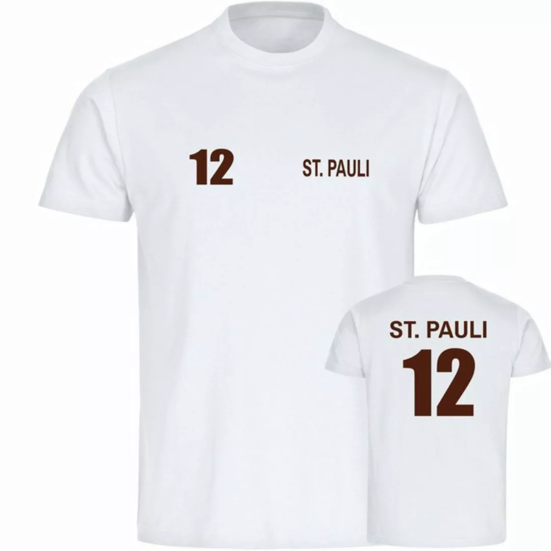 multifanshop T-Shirt Herren St. Pauli - Trikot 12 - Männer günstig online kaufen