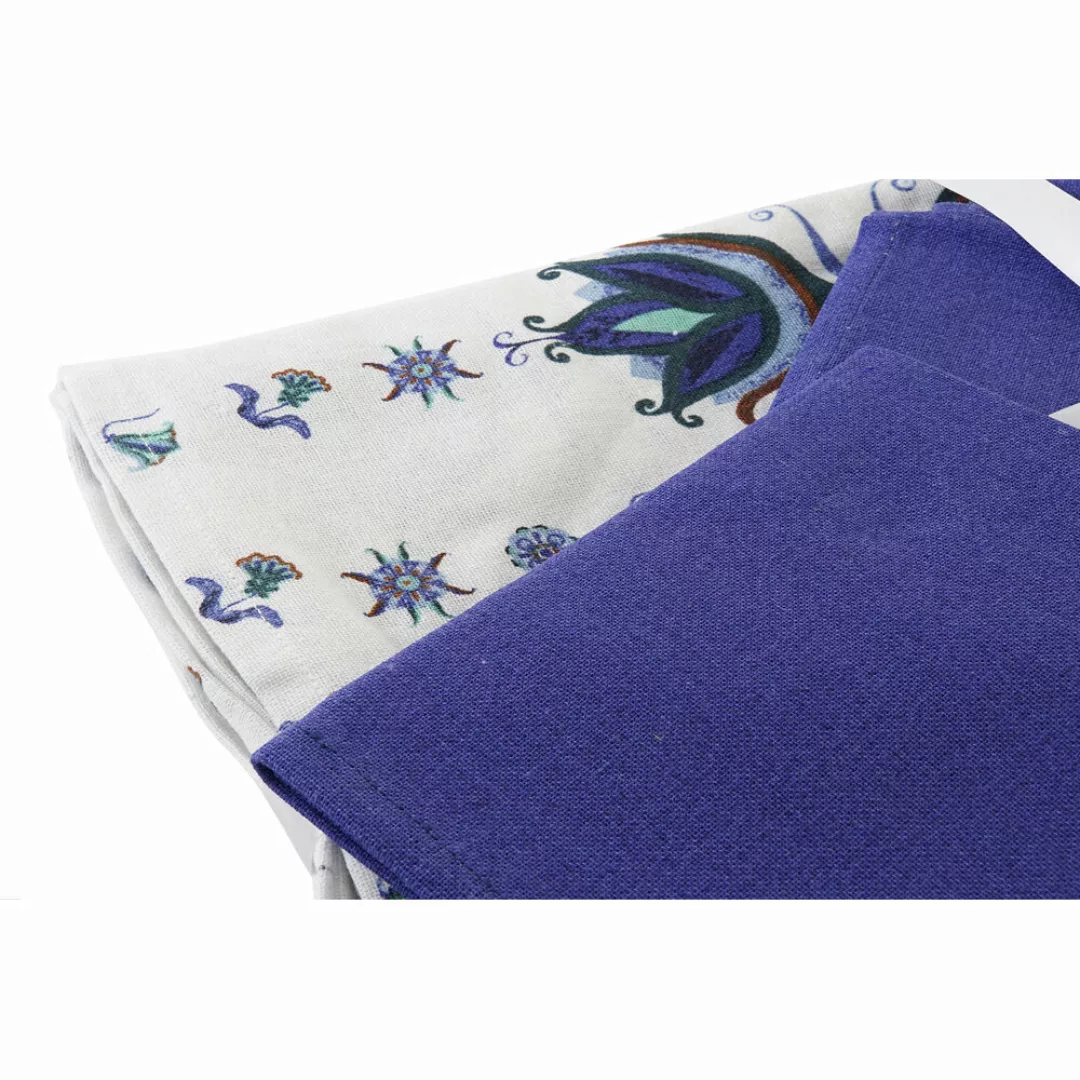 Tischdecke Und Servietten Dkd Home Decor Blau Baumwolle Weiß (25 X 26 X 0,5 günstig online kaufen