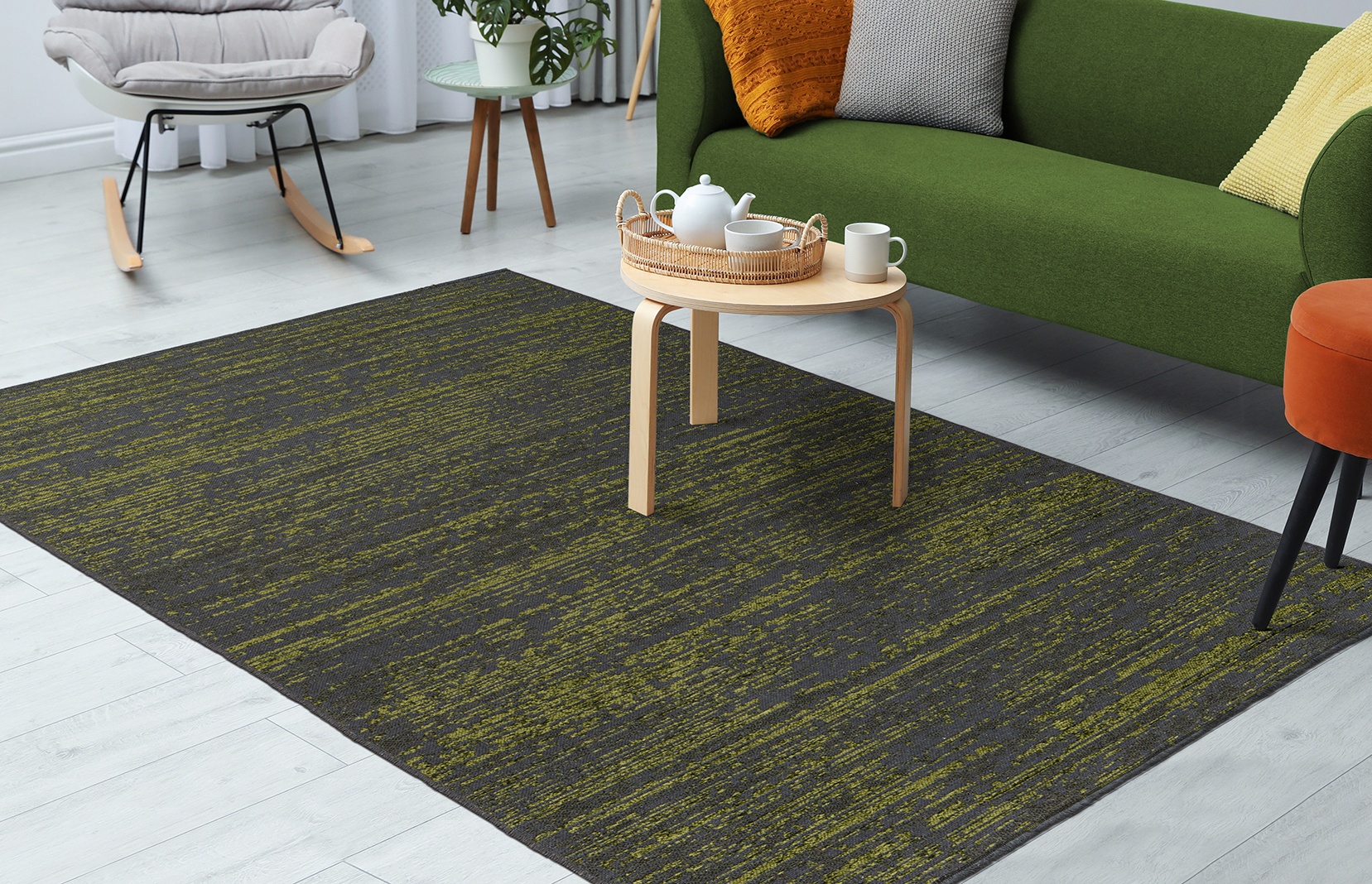 Kayoom Teppich »Kalea 125«, rechteckig, 8 mm Höhe, Flachgewebeteppich mit R günstig online kaufen