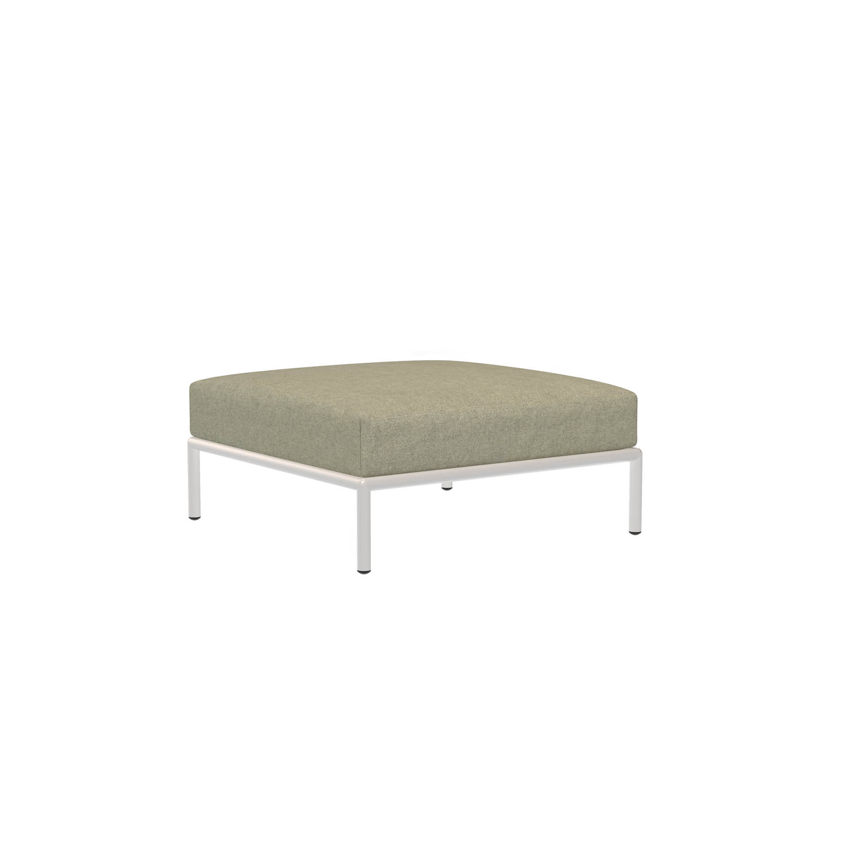 LEVEL Outdoor Ottoman Lounge-Modul 3 Moosgrün Weiß günstig online kaufen