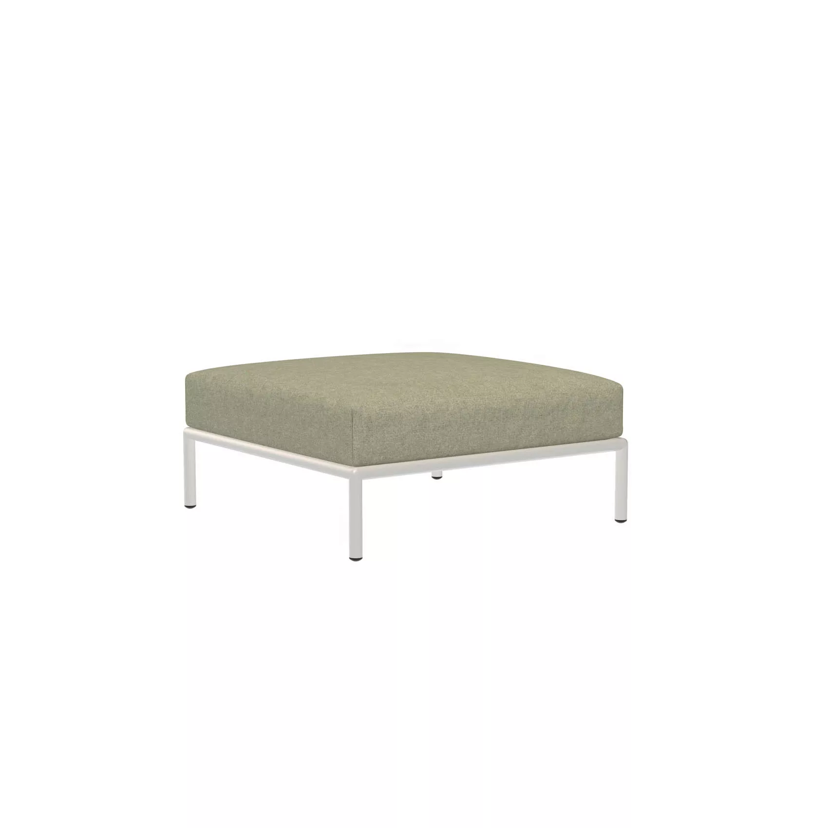 LEVEL Outdoor Ottoman Lounge-Modul 3 Moosgrün Weiß günstig online kaufen