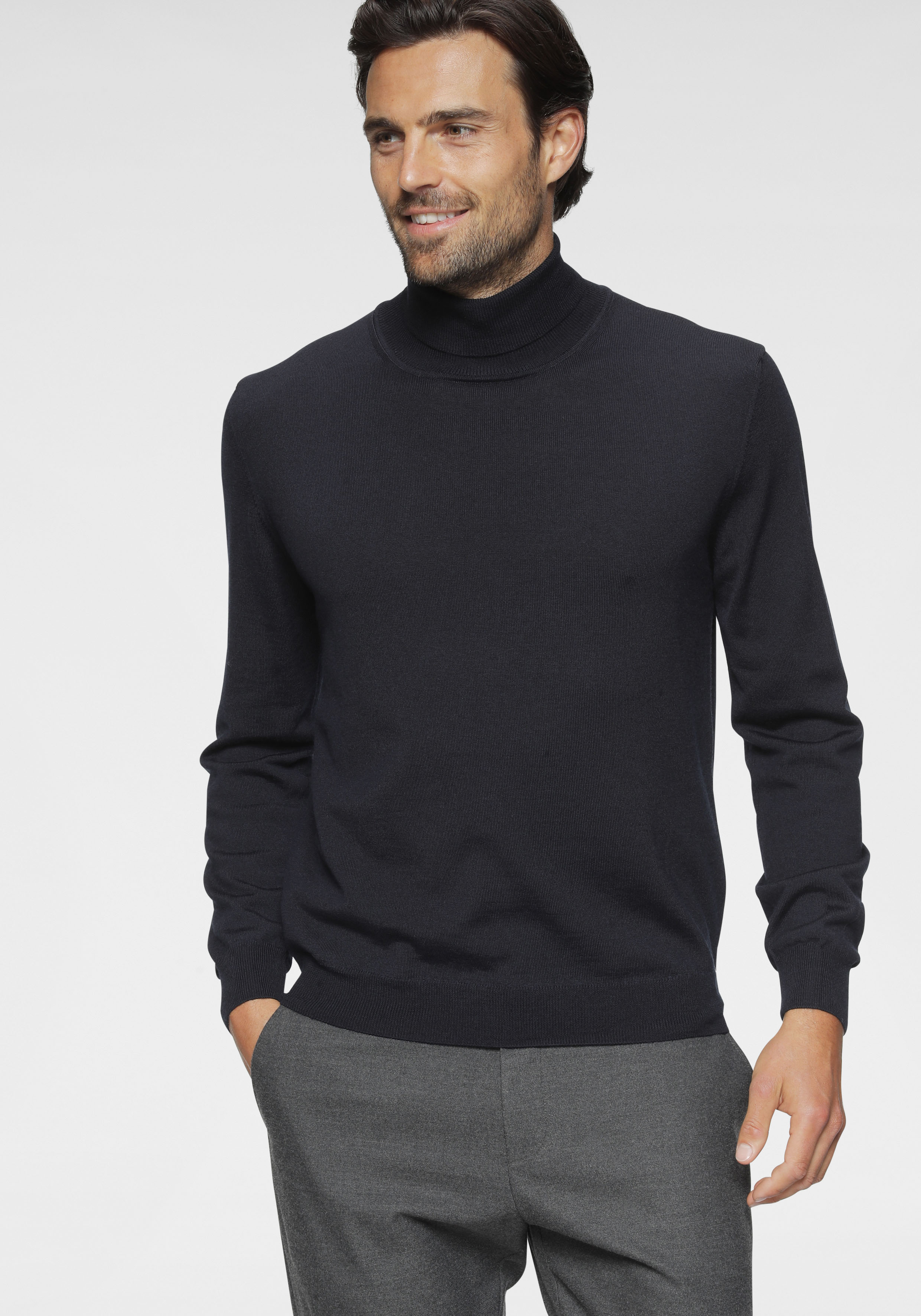 OLYMP Rollkragenpullover OLYMP Strick Casual Strick Business günstig online kaufen