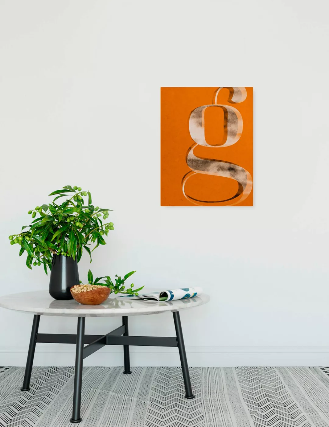 Komar Leinwandbild "Typo G wie Gustav - Größe 30 x 40 cm", Natur, (1 St.), günstig online kaufen