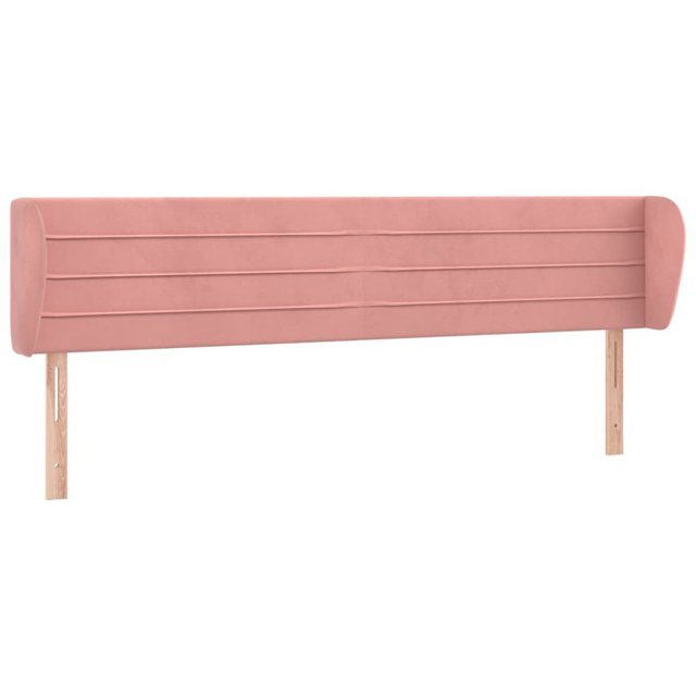 vidaXL Bett, Kopfteil mit Ohren Rosa 183x23x78/88 cm Samt günstig online kaufen