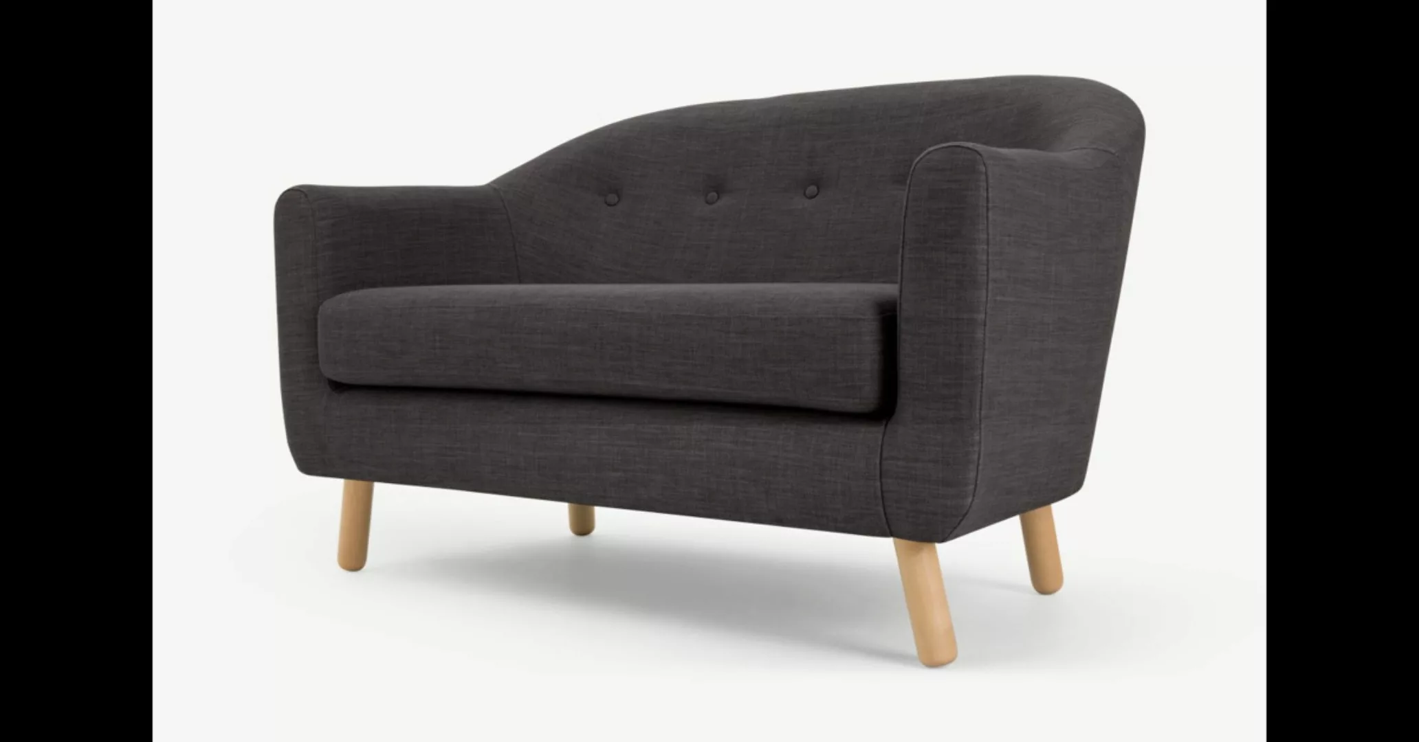 Lottie 2-Sitzer Sofa, Seehundgrau - MADE.com günstig online kaufen