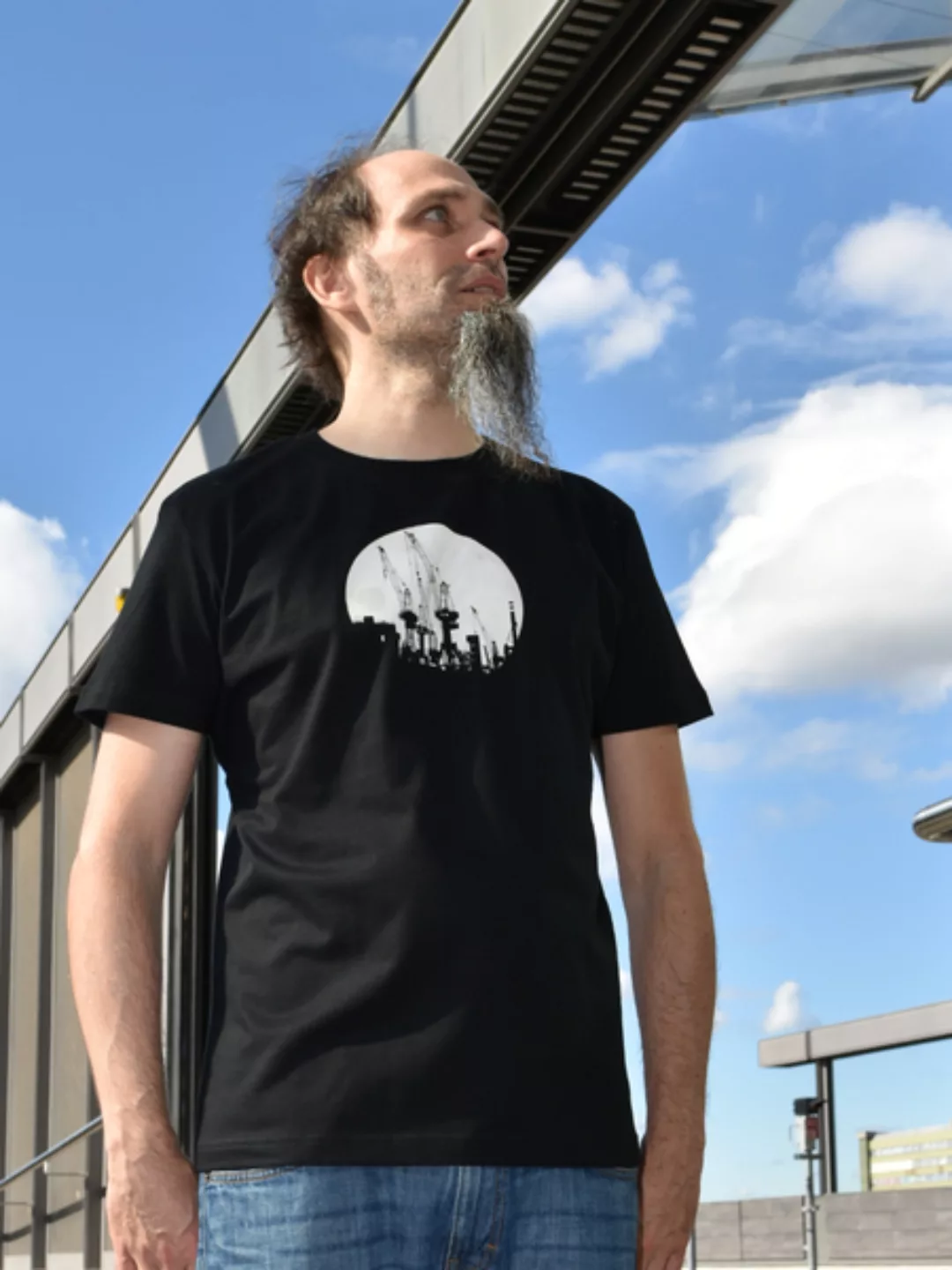 Kräne Auf Schwarz Boy-t-shirt günstig online kaufen