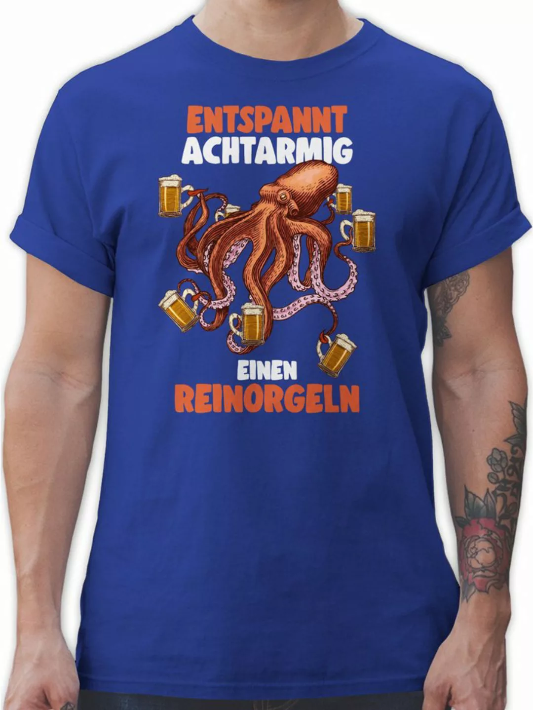 Shirtracer T-Shirt Entspannt achtarmig einen reinorgeln - 8 armig - reinorg günstig online kaufen