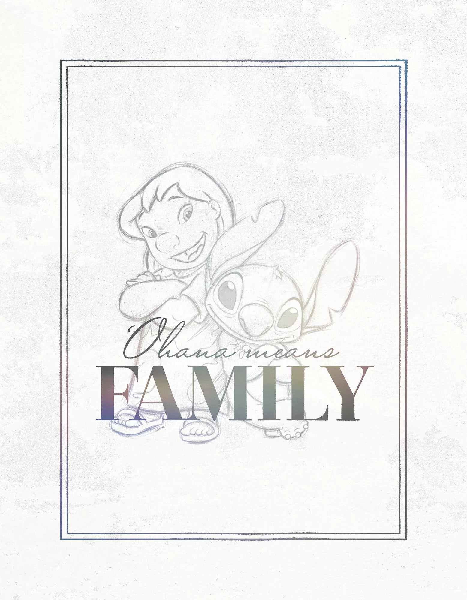 Komar Leinwandbild "Keilrahmenbild - Lilo & Stitch Family Goals - Größe 30 günstig online kaufen