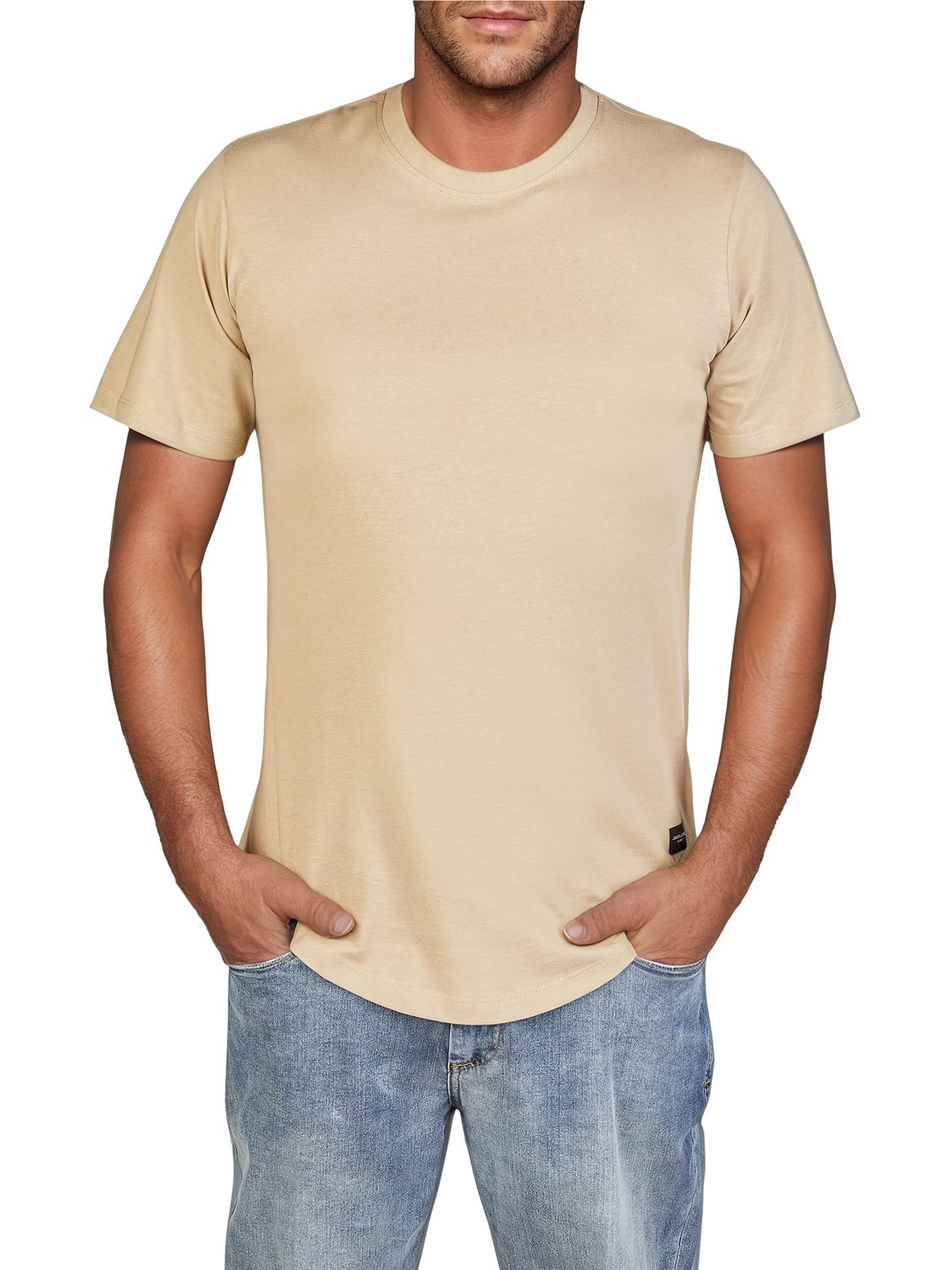 Jack & Jones Tshirt Herren lang geschnitten Set 100% Baumwolle Regular Fit günstig online kaufen