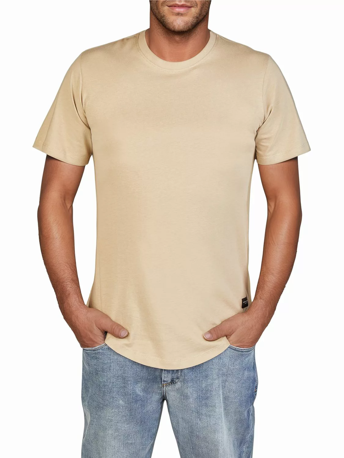 Jack & Jones Tshirt Herren lang geschnitten Set 100% Baumwolle Regular Fit günstig online kaufen