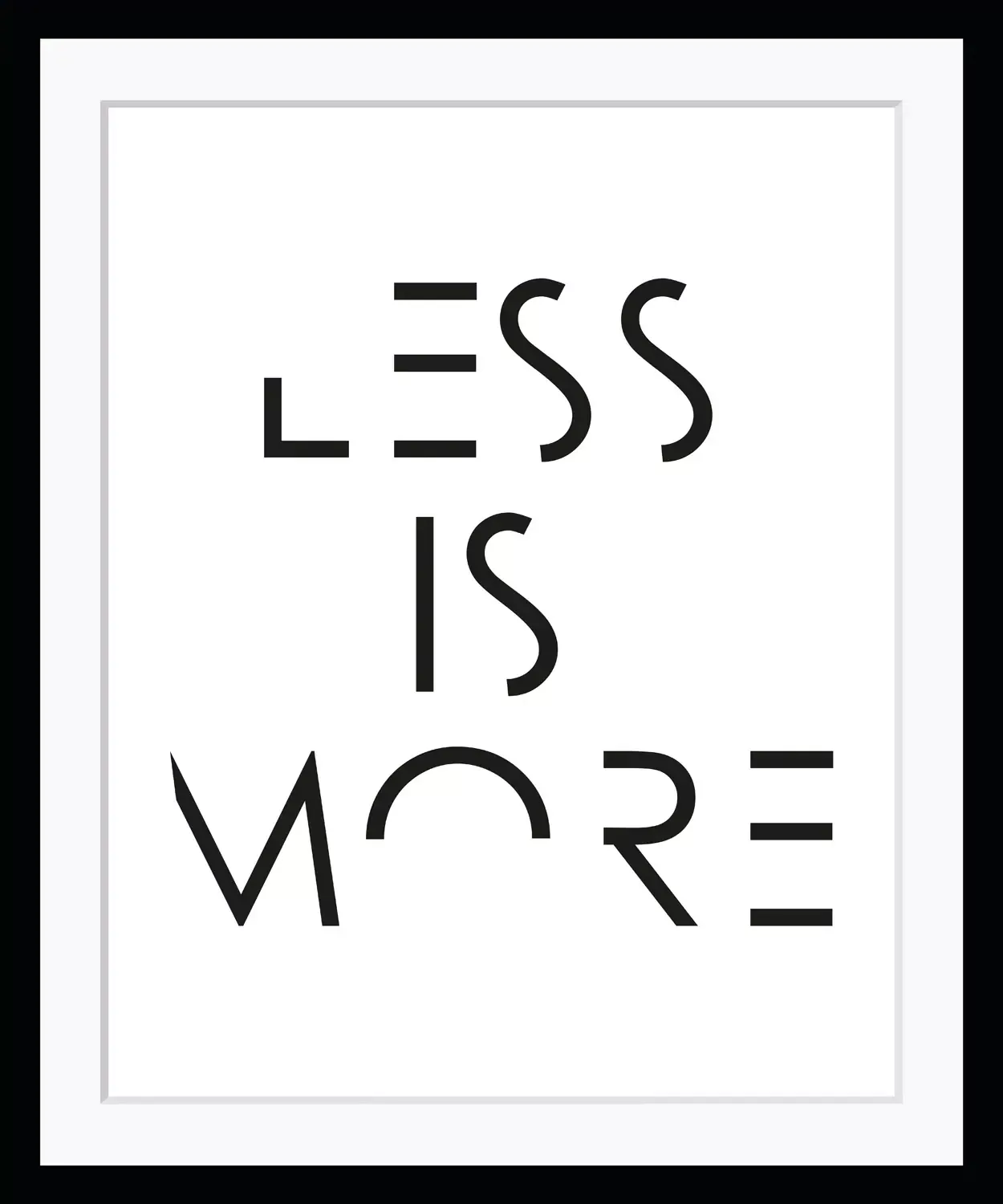 queence Bild "LESS IS MORE", Buchstaben, Schriftzug, gerahmt günstig online kaufen
