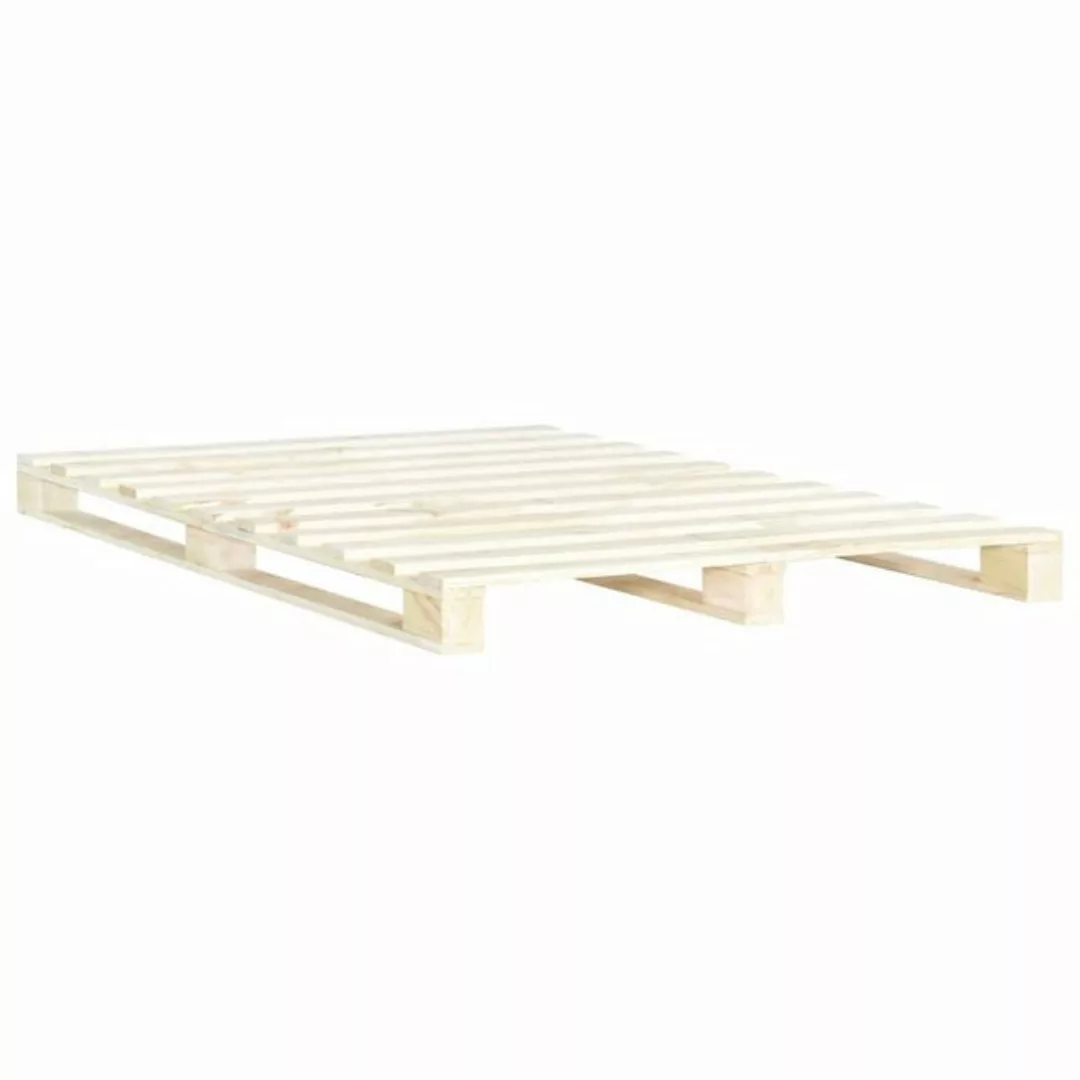 furnicato Bettgestell Palettenbett Massivholz Kiefer 200×200 cm (1-tlg) günstig online kaufen