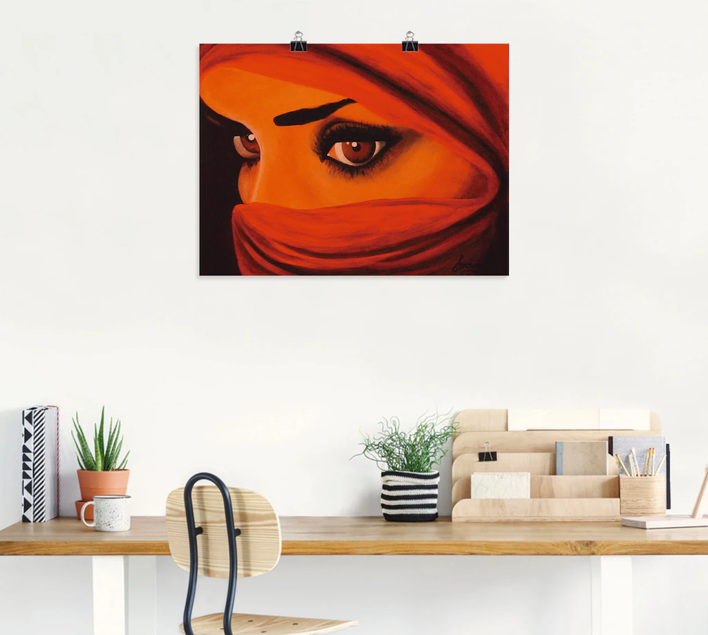 Artland Wandbild "Tuareg-Die von Gott Verlassene", Frau, (1 St.), als Leinw günstig online kaufen