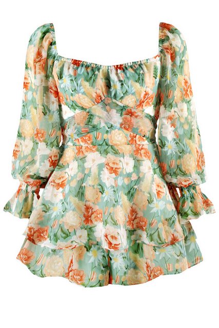 Orient Phoenix Minirock Schulterfreies, langärmliges Damenkleid mit Blumend günstig online kaufen
