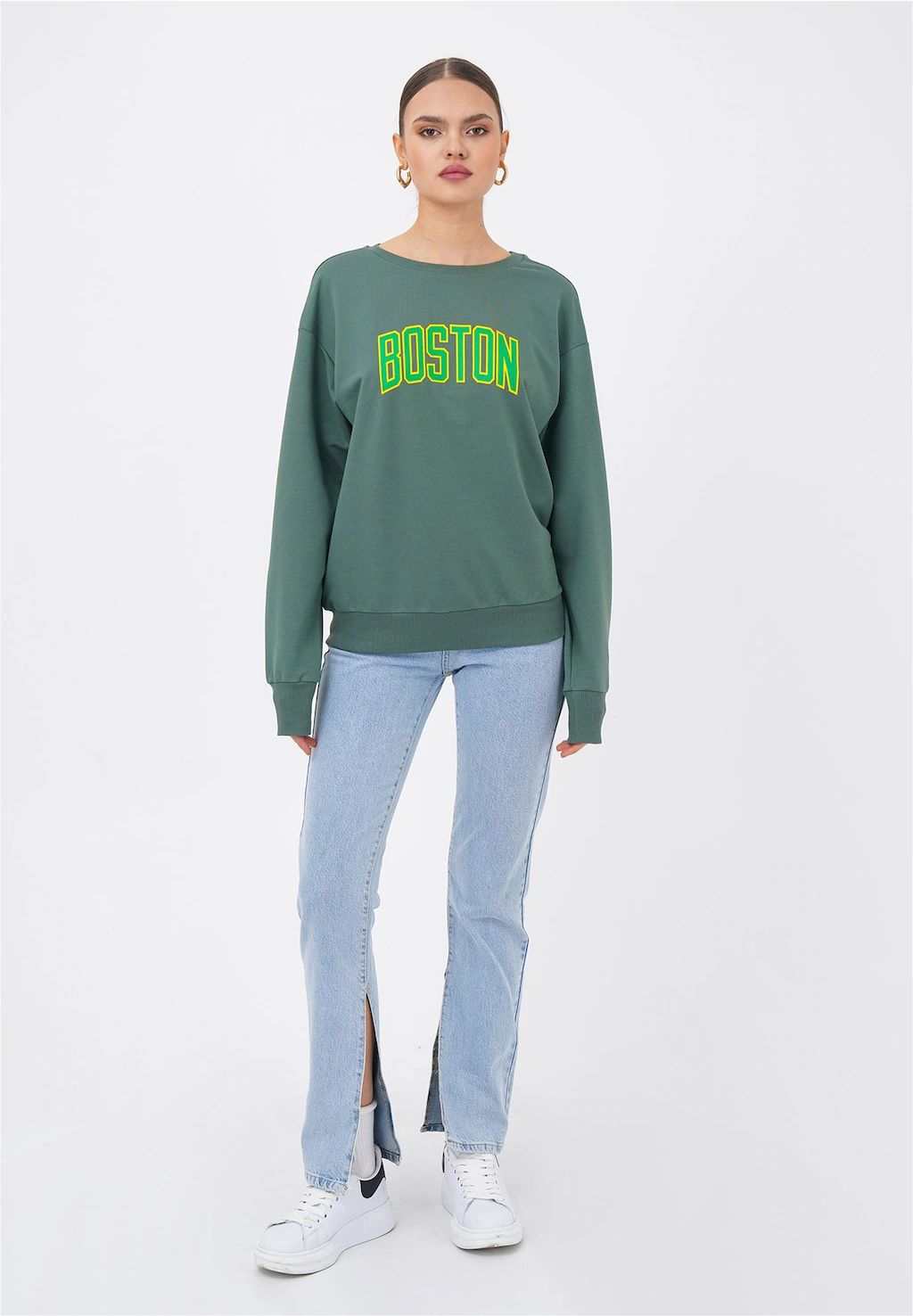 freshlions Sweatshirt "Boston", (1 tlg.), mit coolem Schriftzug günstig online kaufen