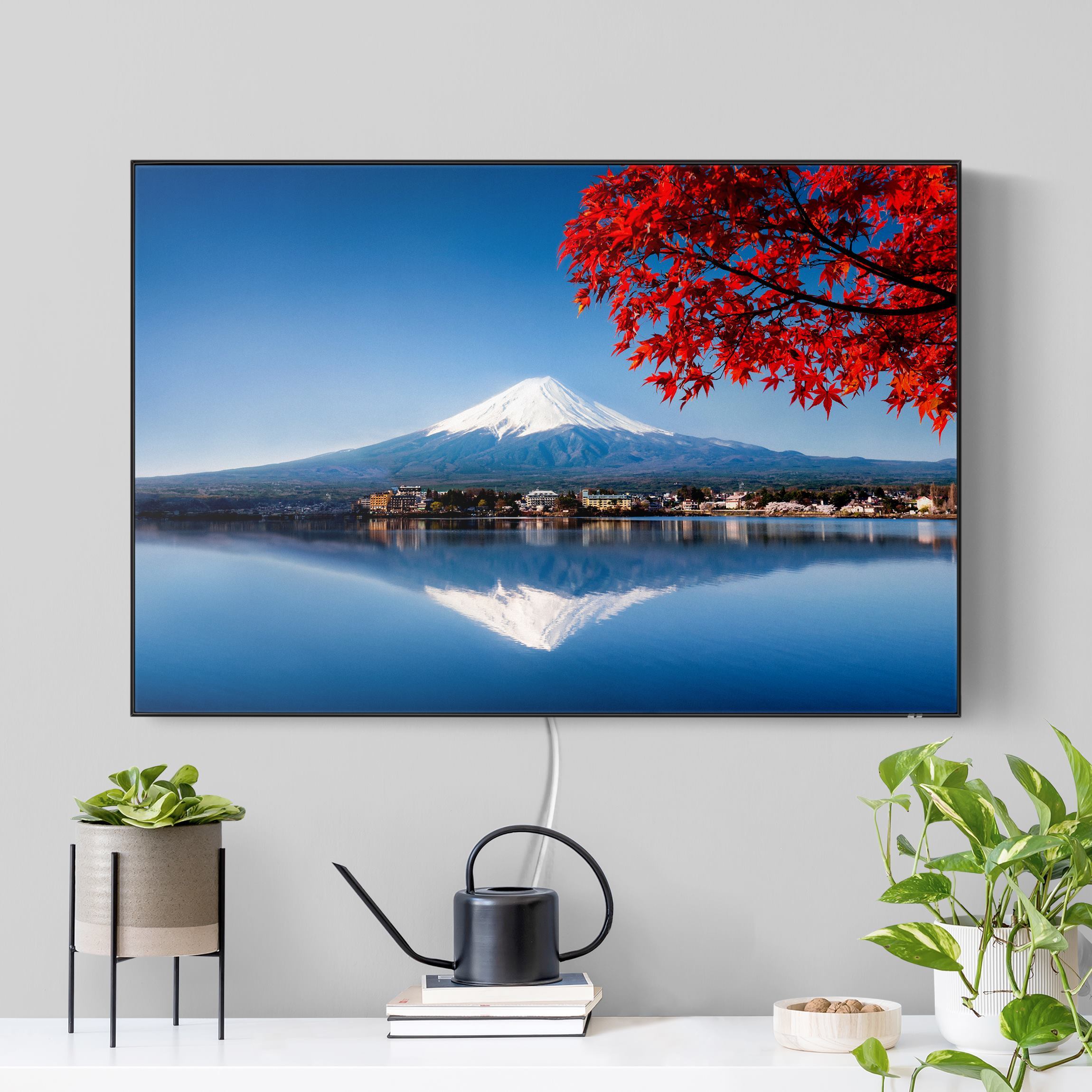 LED-Wechselbild Berg Fuji im Herbst günstig online kaufen