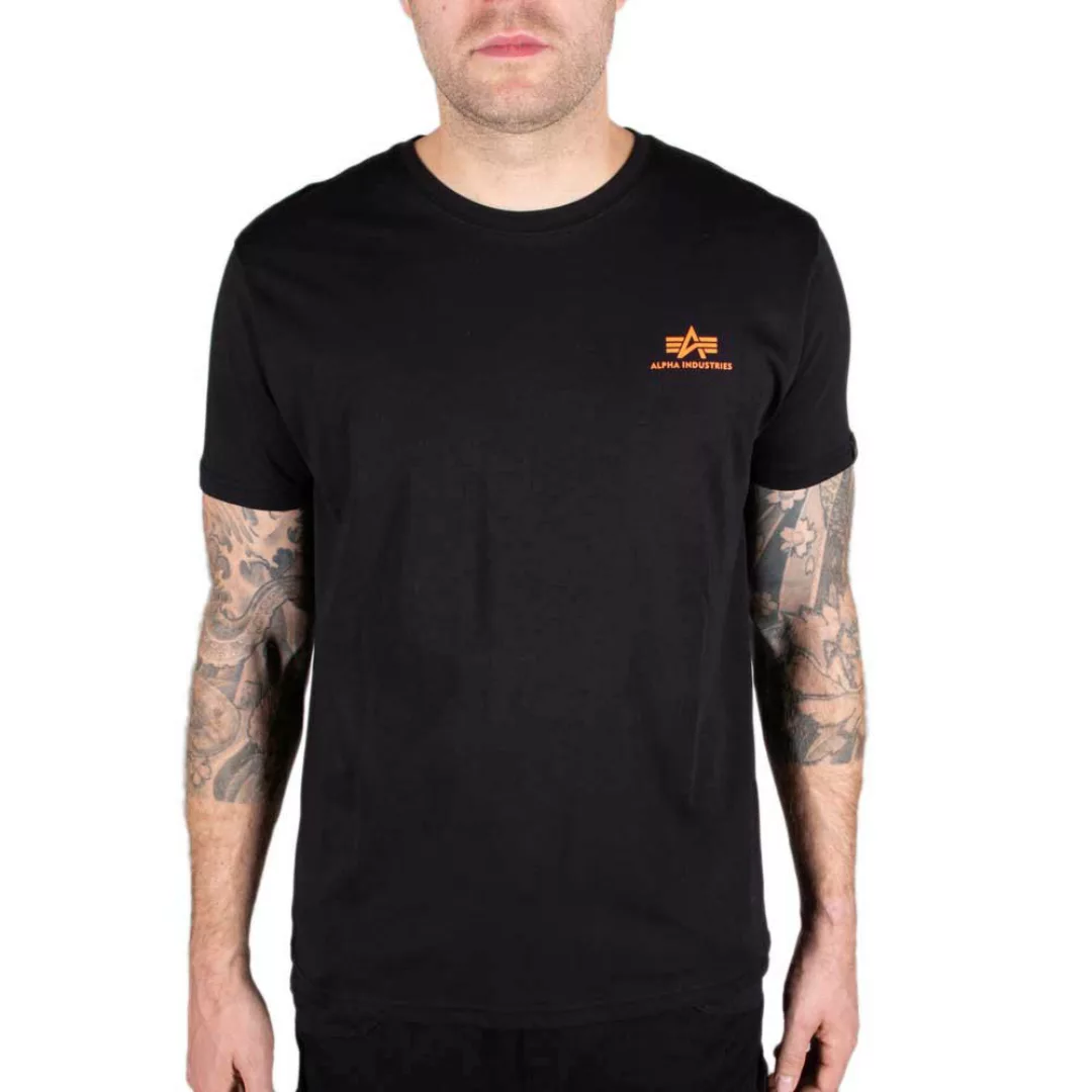 Alpha Industries Backprint Reflective Print Kurzärmeliges T-shirt XL Black günstig online kaufen