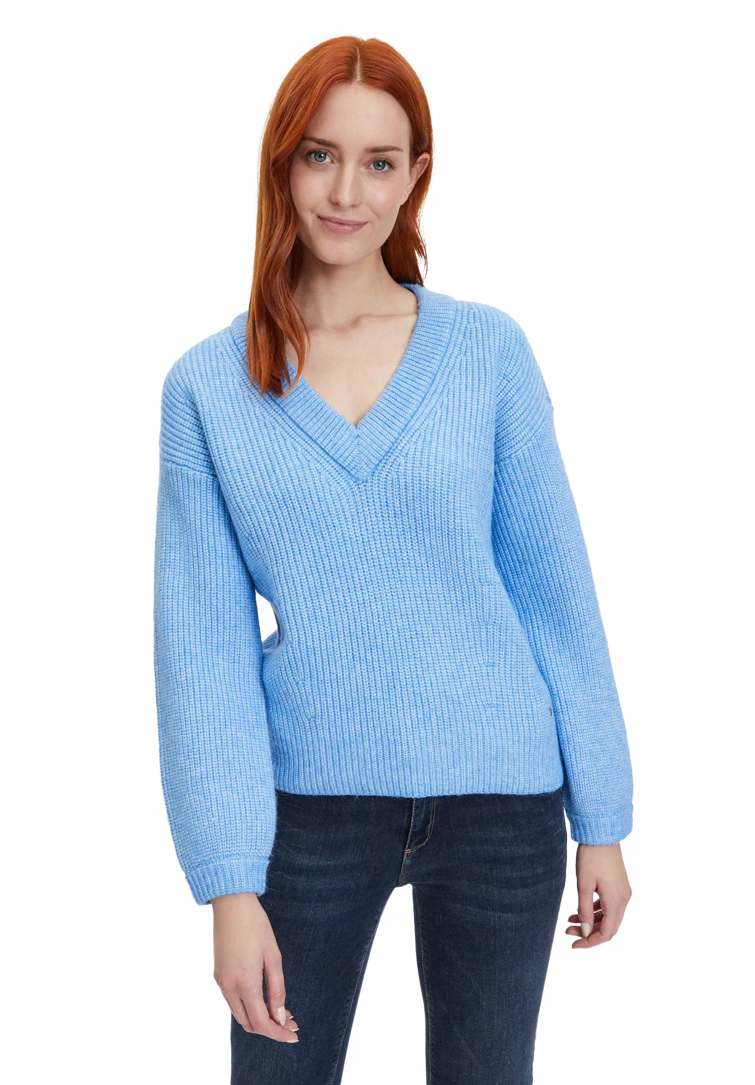 Betty&Co Strickpullover Betty & Co Strickpullover mit V-Ausschnitt (1-tlg) günstig online kaufen