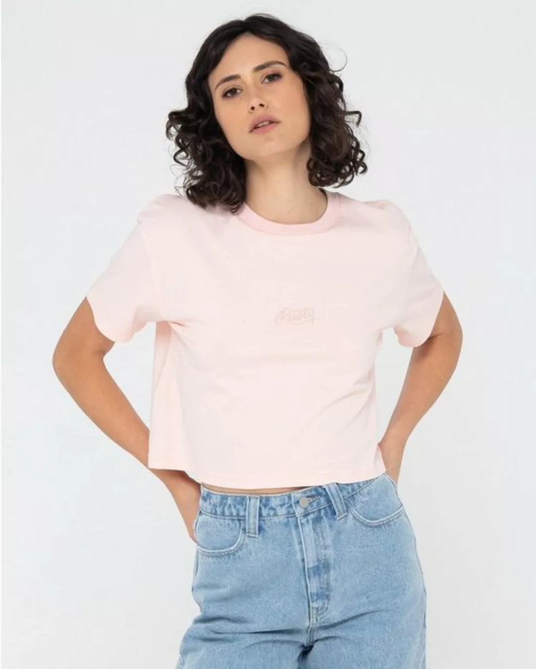 Rusty T-Shirt RUSTY SCRIPT RELAXED FIT CROP TEE günstig online kaufen