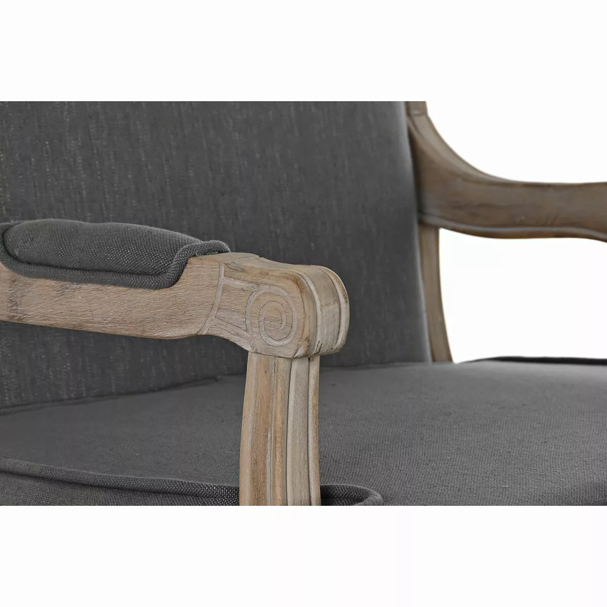 Sessel Dkd Home Decor Grau Holz Braun Polyester (70 X 66 X 95,5 Cm) günstig online kaufen