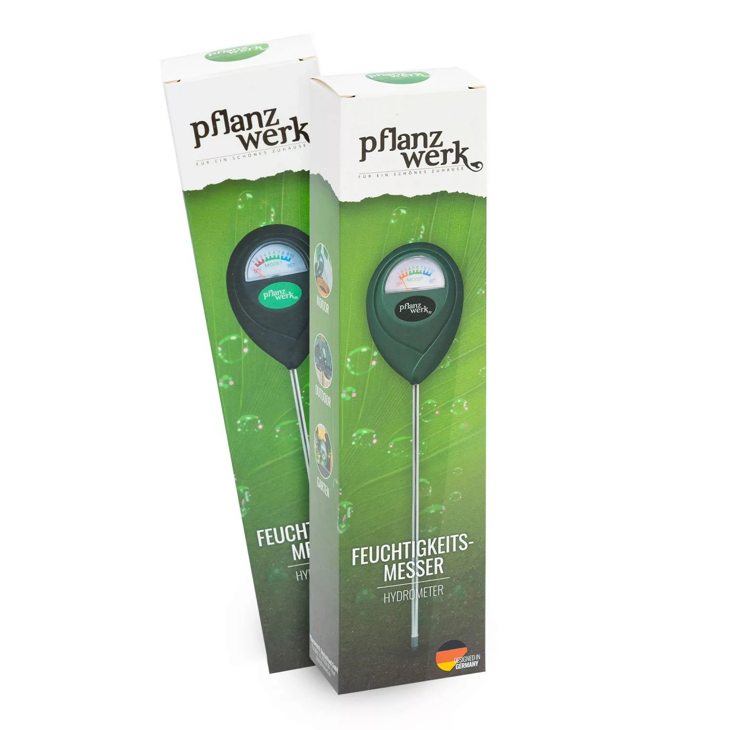 Pflanzwerk® Feuchtigkeitsmesser 2er Set Grün günstig online kaufen