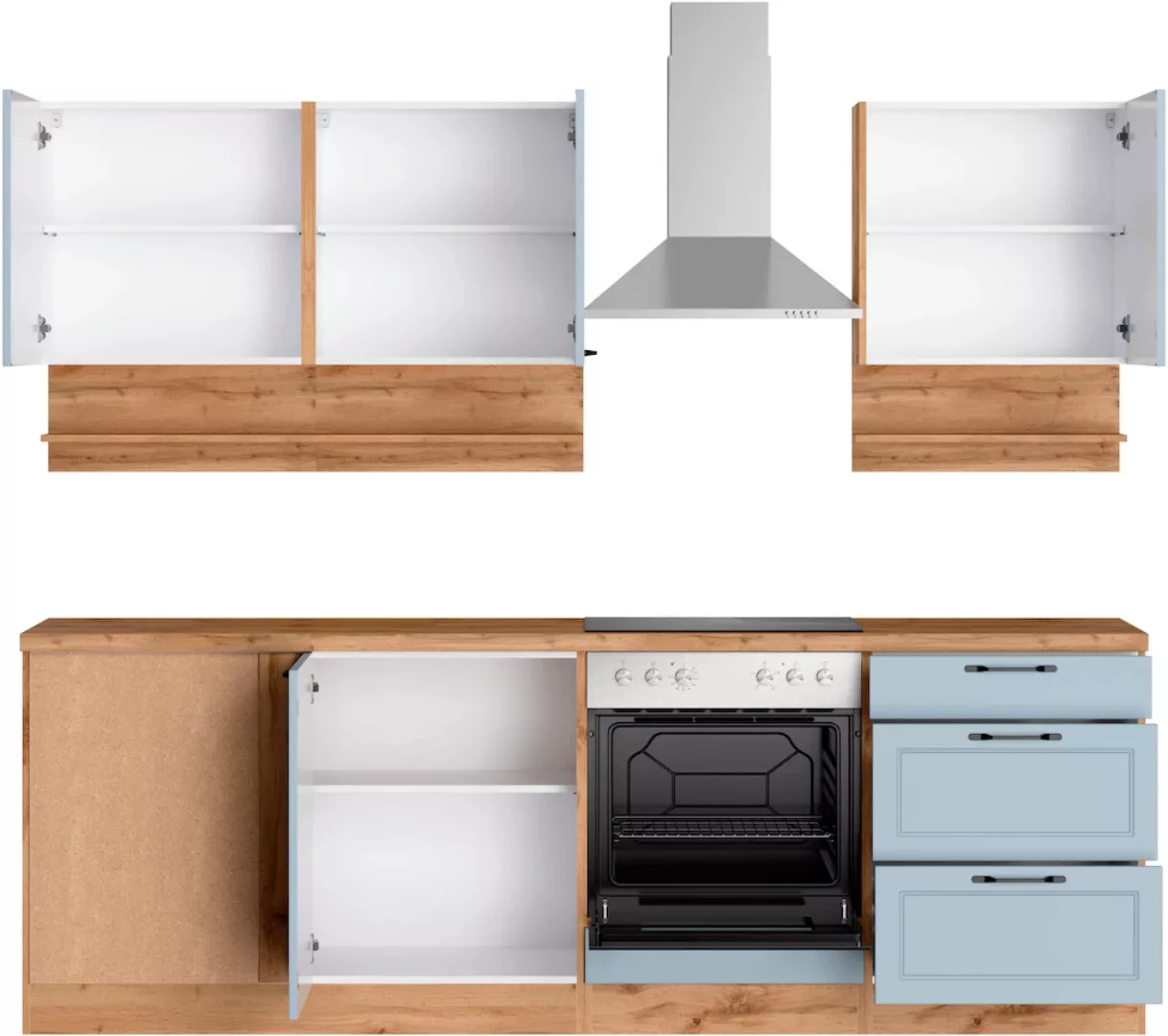 Kochstation Küche »KS-Lana«, Stellbreite 240/240 cm, wahlweise mit und ohne günstig online kaufen