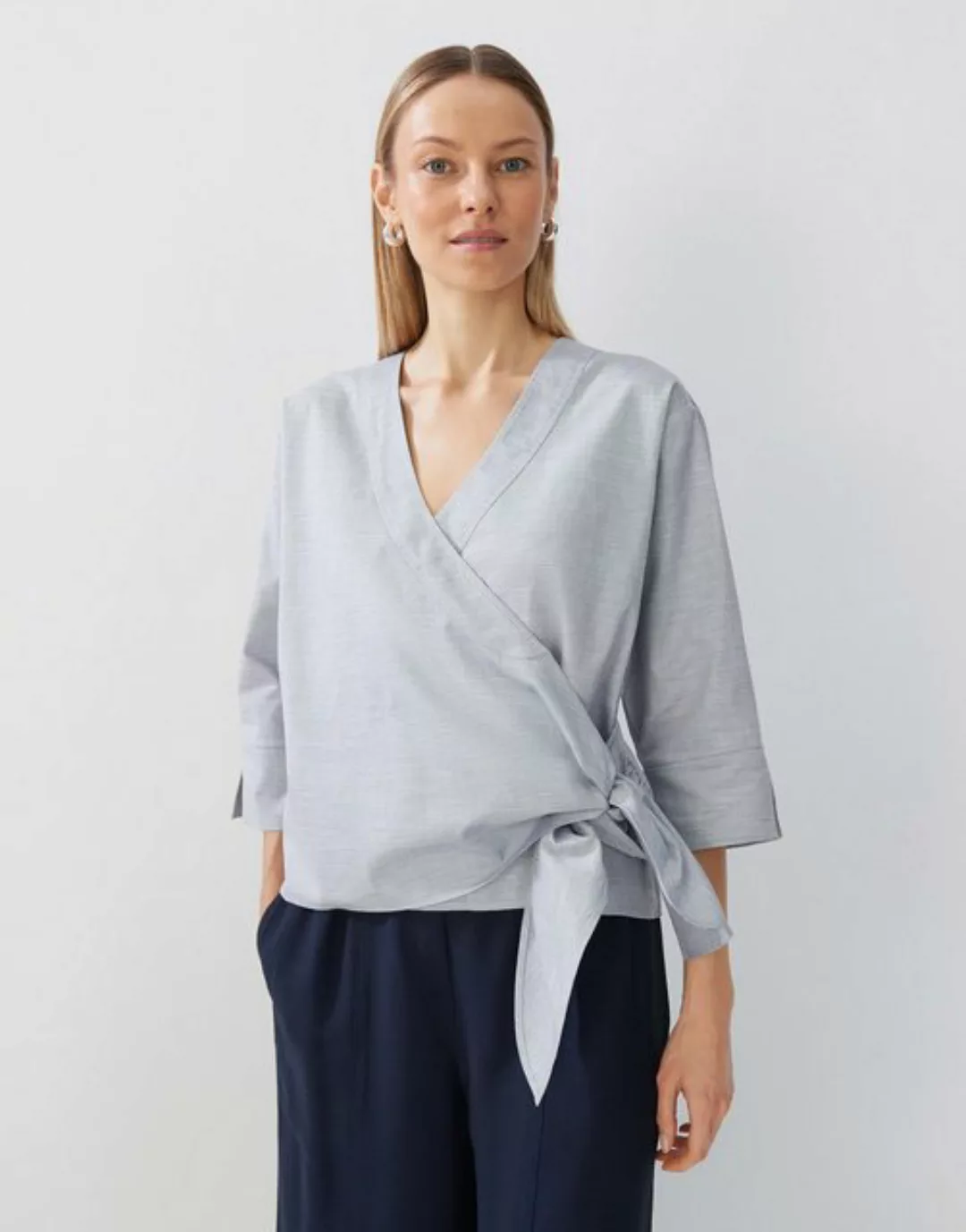 someday Wickelbluse Wickelbluse ZAYALI CHAMBRAY Regular aus BCI Cotton günstig online kaufen