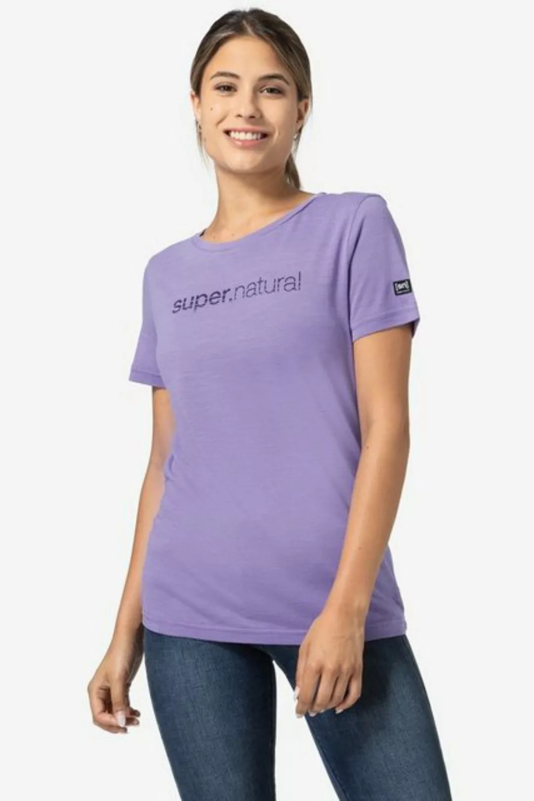 SUPER.NATURAL Print-Shirt Merino T-Shirt W GRID TEE funktioneller Merino-Ma günstig online kaufen