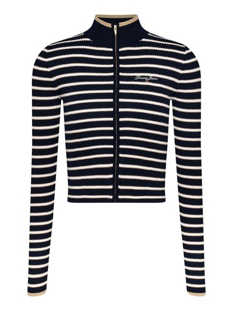 Tommy Jeans Strickjacke TJW METALLIC TIP ZIP CARDIGAN mit Glitzer günstig online kaufen