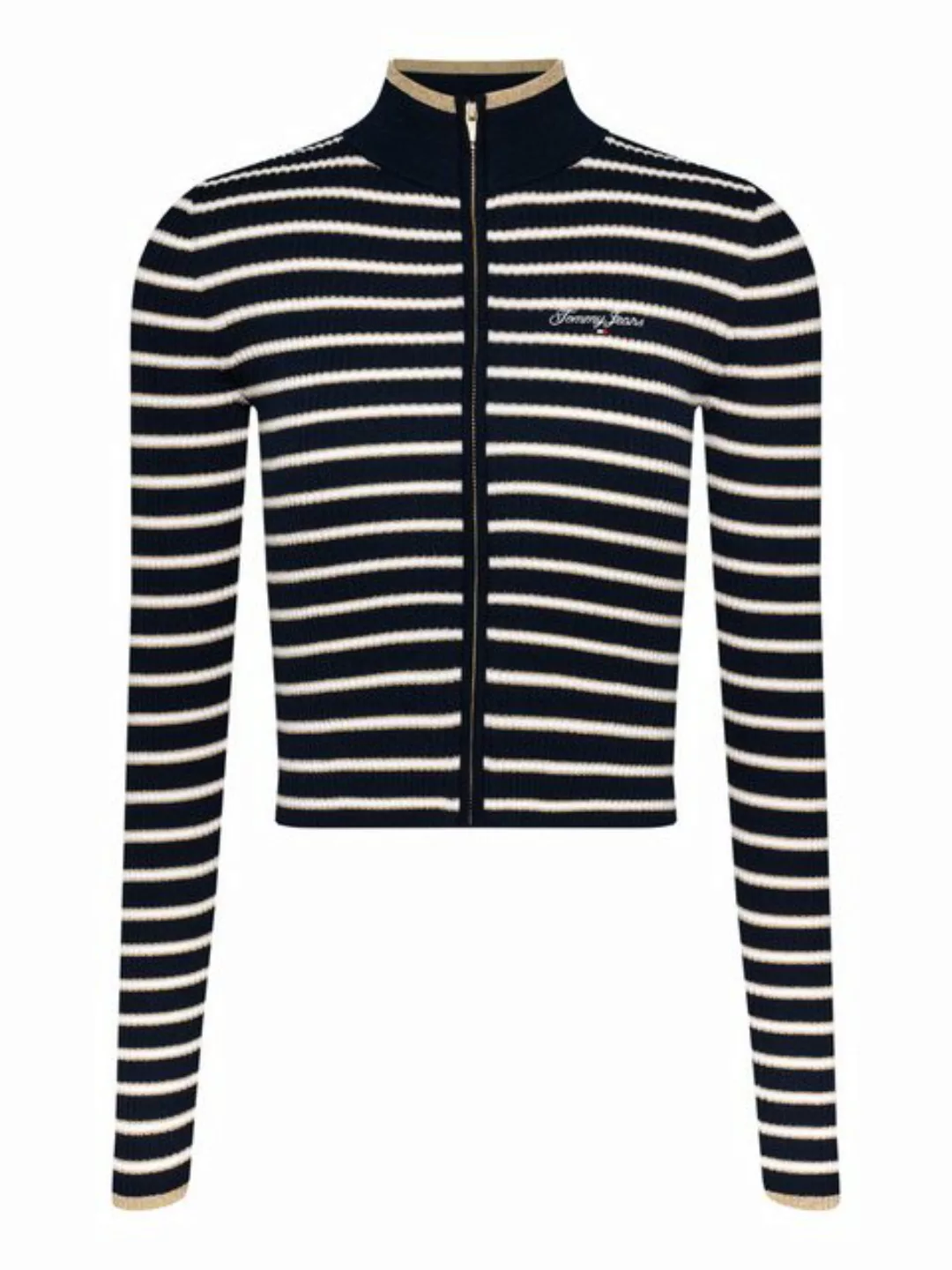 Tommy Jeans Strickjacke TJW METALLIC TIP ZIP CARDIGAN mit Glitzer günstig online kaufen