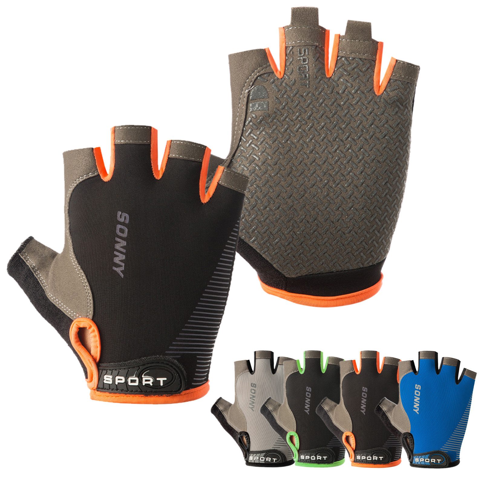 BTTO Hsch. Fahrradhandschuhe Fingerlose Handschuhe Eisseide, günstig online kaufen