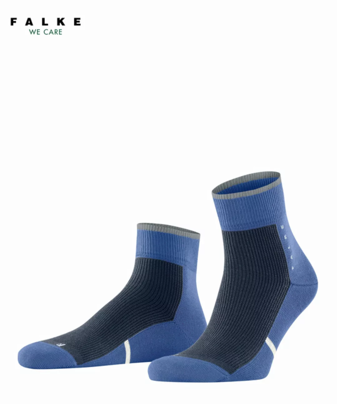FALKE Versatile Socken, 46-48, Blau, Mehrfarbig, Baumwolle (Bio), 12486-684 günstig online kaufen