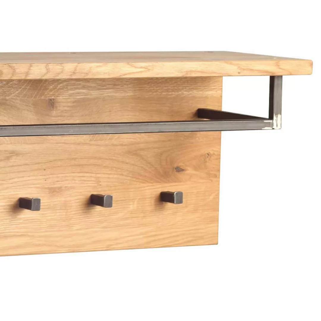 Hängegarderobe aus Wildeiche Massivholz 80 cm günstig online kaufen