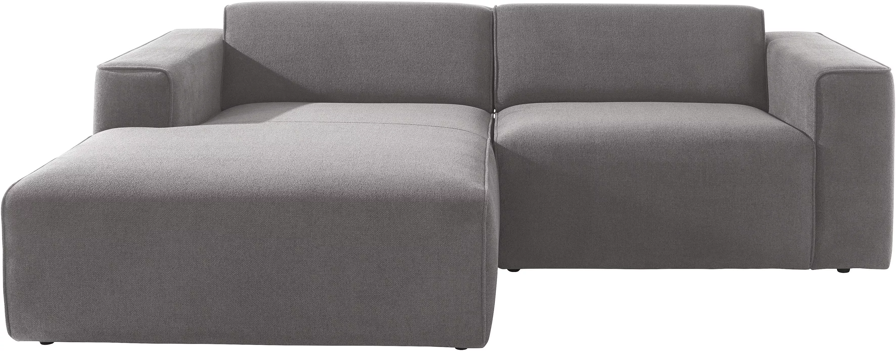 andas Ecksofa "Noord", mit Kedernaht, Breite 234 cm, Cord, Struktur günstig online kaufen