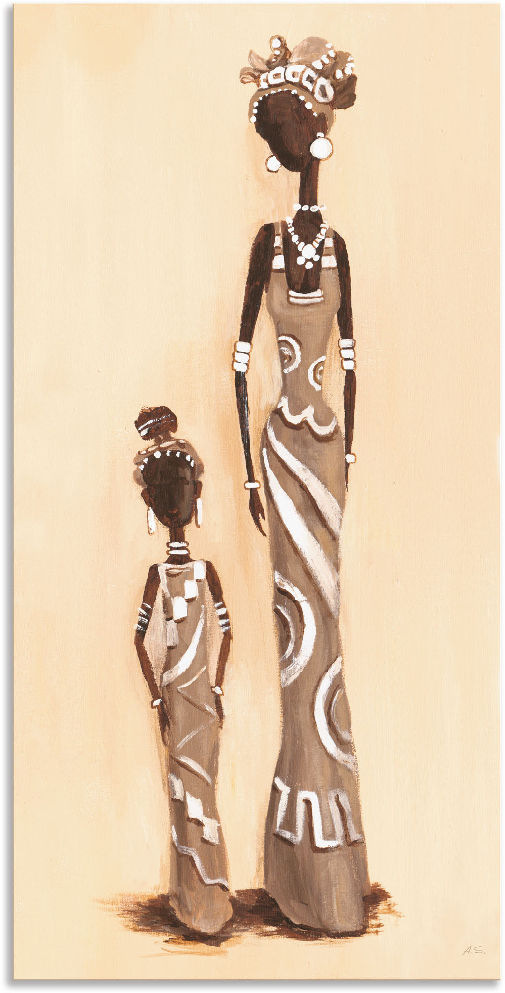 Artland Wandbild "Afrikanerin - mit Kind", Frau, (1 St.), als Alubild, Outd günstig online kaufen