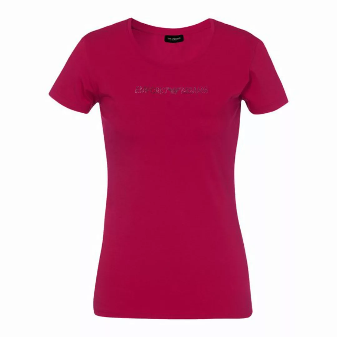 Emporio Armani T-Shirt S/S Round Neck mit funkelndem Logo und Markenschrift günstig online kaufen