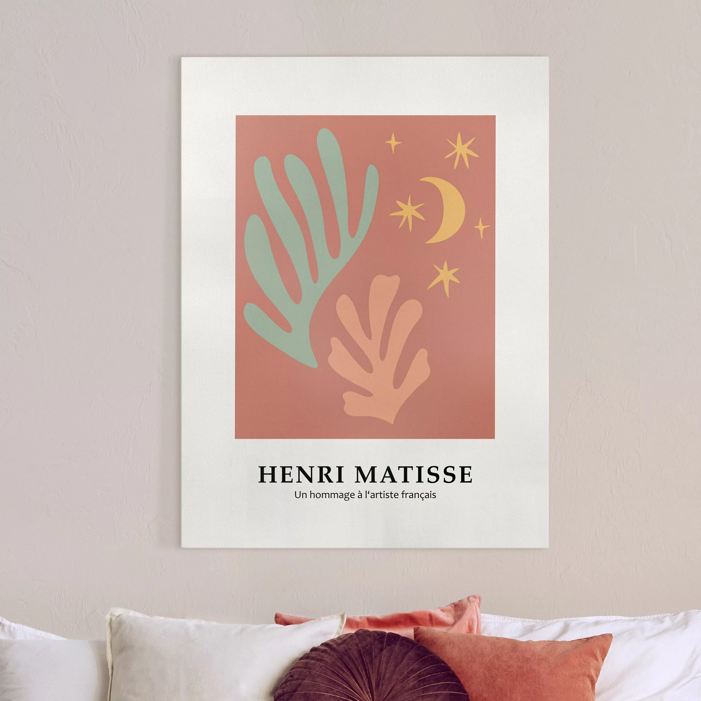 Leinwandbild Matisse Hommage - Pflanzen im Mondschein günstig online kaufen