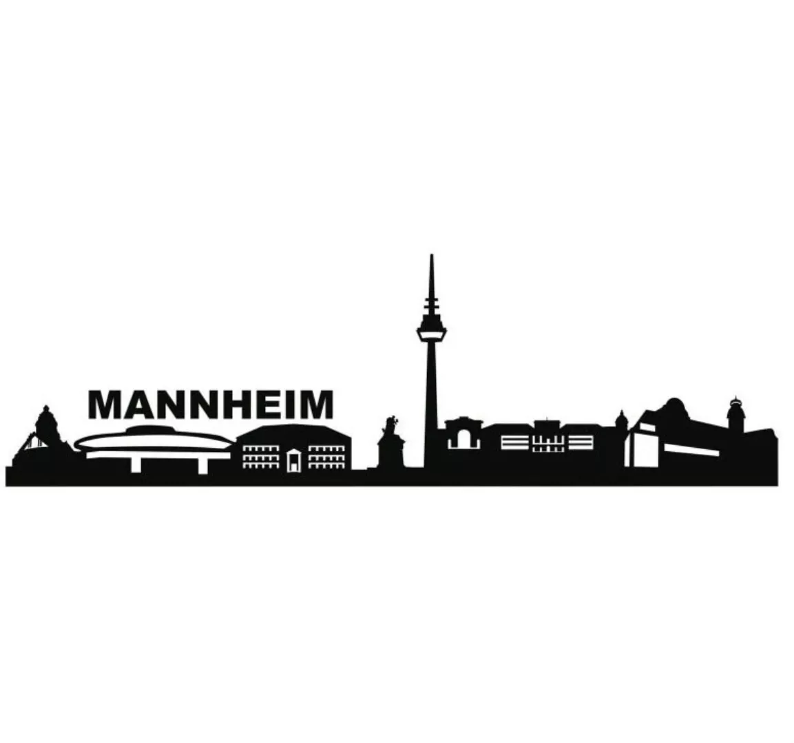 Wall-Art Wandtattoo "Stadt Skyline Mannheim 120cm", (1 St.) günstig online kaufen