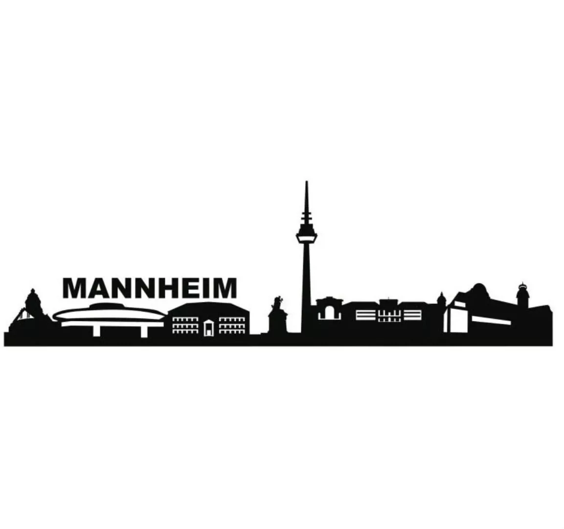 Wall-Art Wandtattoo "Stadt Skyline Mannheim 120cm", (1 St.), selbstklebend, günstig online kaufen