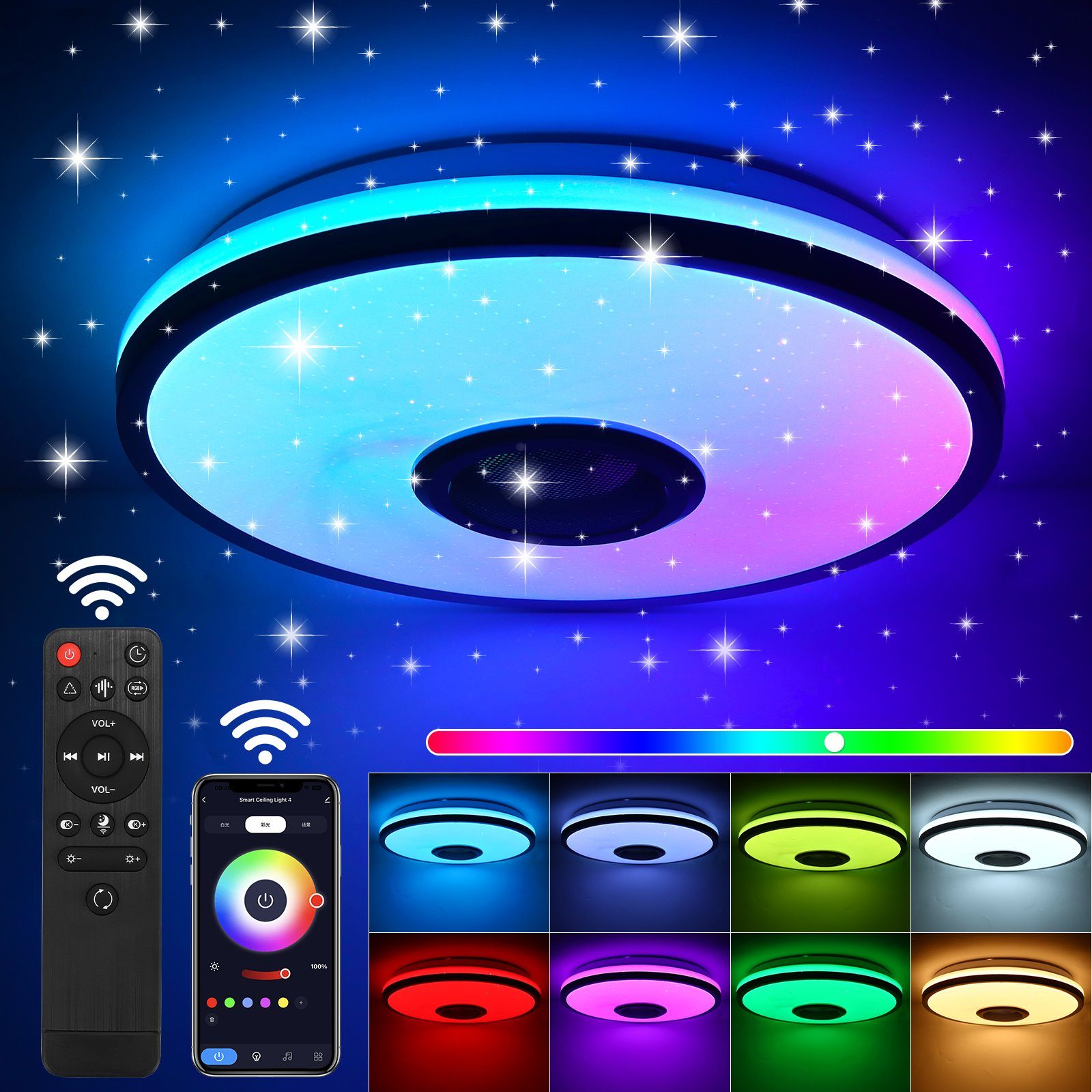 BlingBin LED Deckenleuchte 36W RGB Dimmbar günstig online kaufen