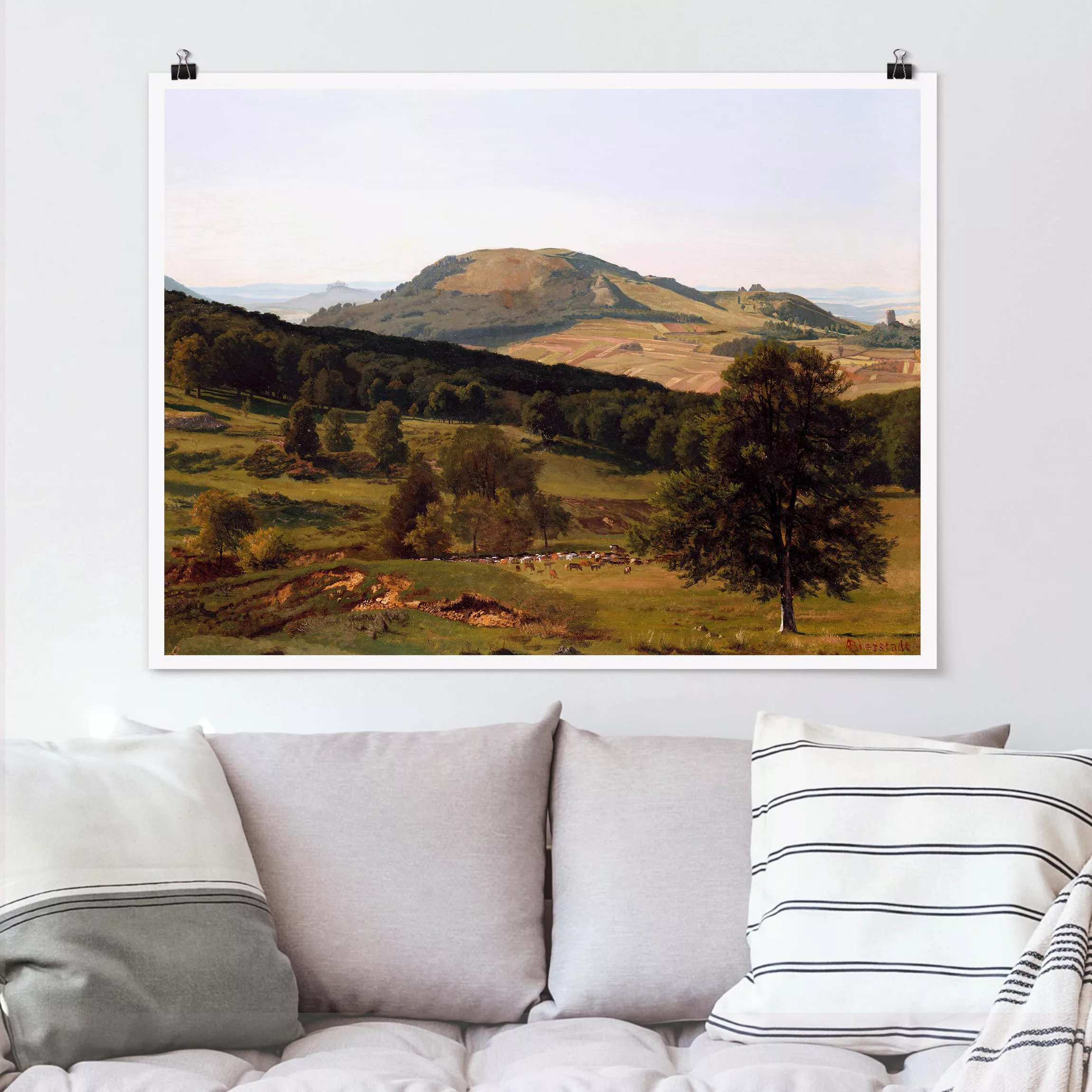 Poster Kunstdruck - Querformat Albert Bierstadt - Berg und Tal günstig online kaufen