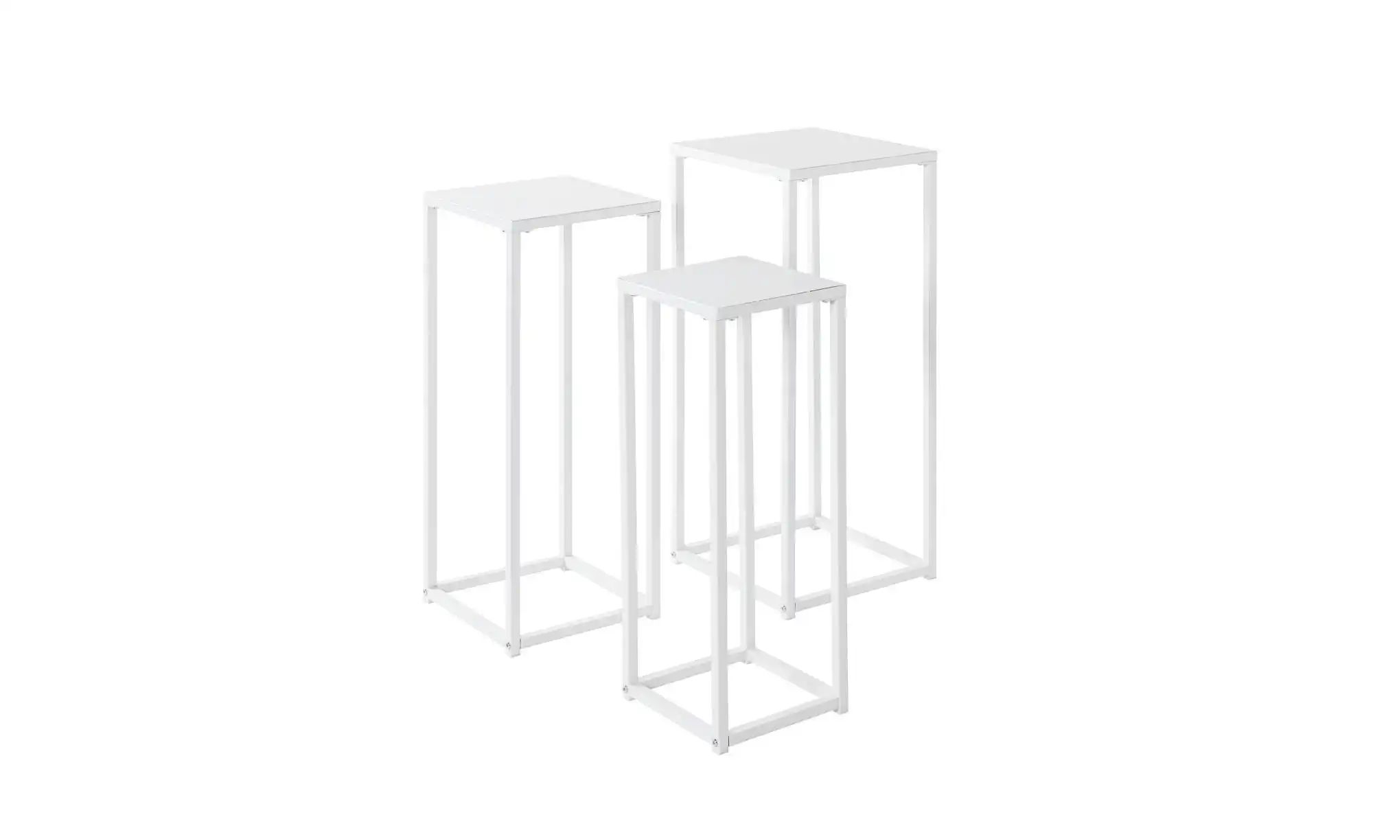 Blumensäule 3er Set   ¦ weiß ¦ Maße (cm): B: 30 H: 71 Tische > Beistelltisc günstig online kaufen