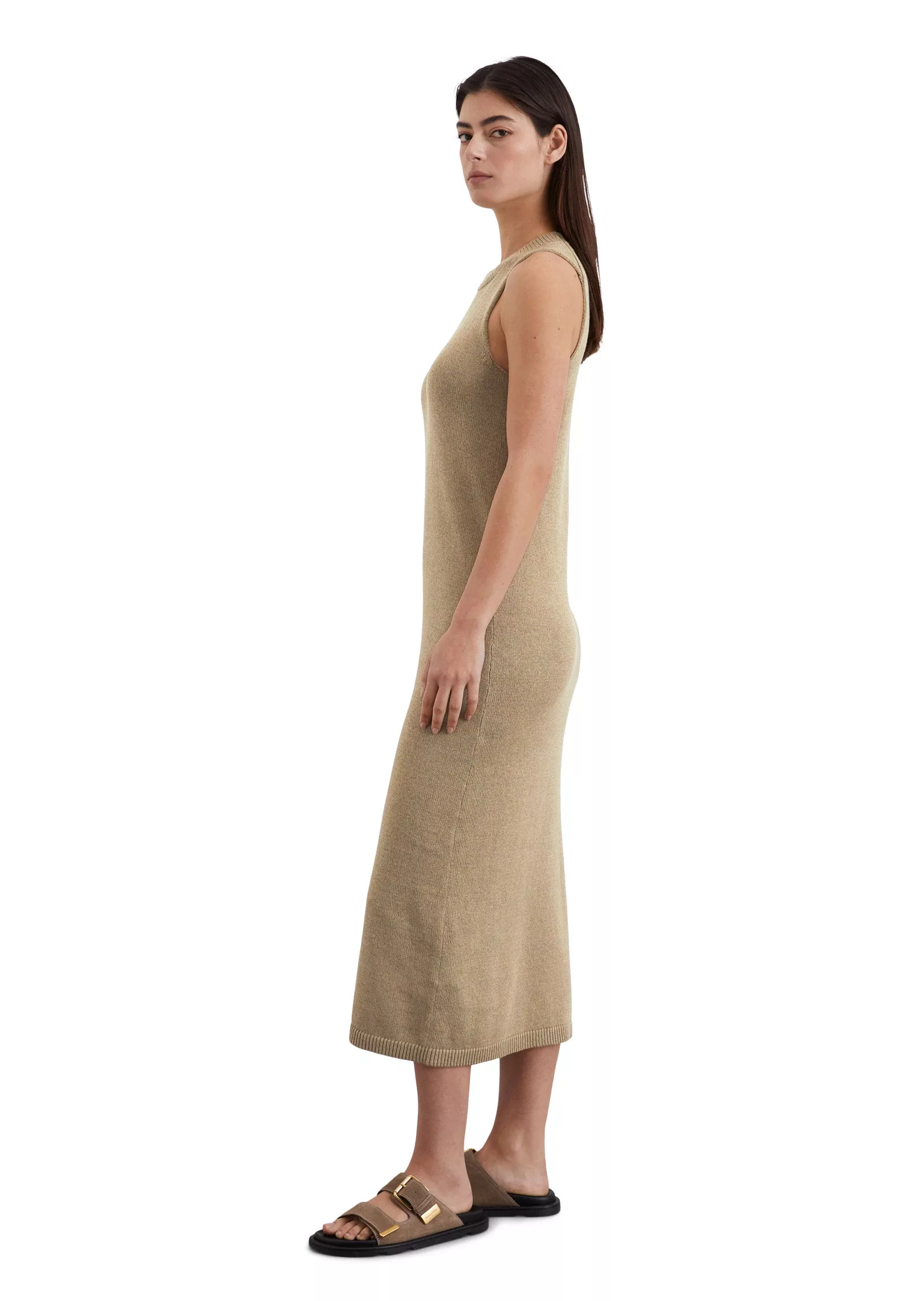 Marc OPolo Strickkleid "aus Bio-Baumwolle-Leinen-Mix" günstig online kaufen