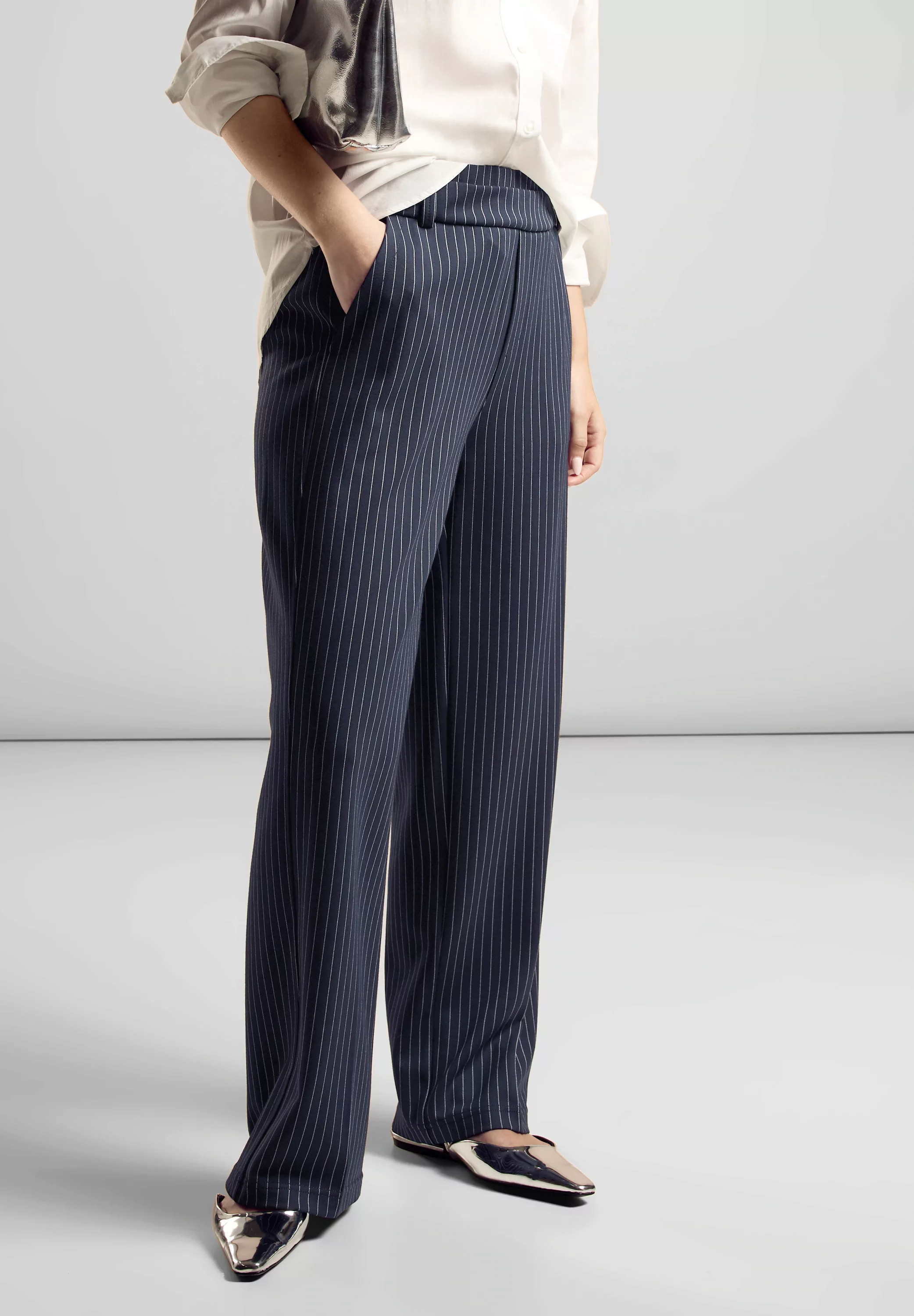 STREET ONE Bügelfaltenhose, High Waist günstig online kaufen